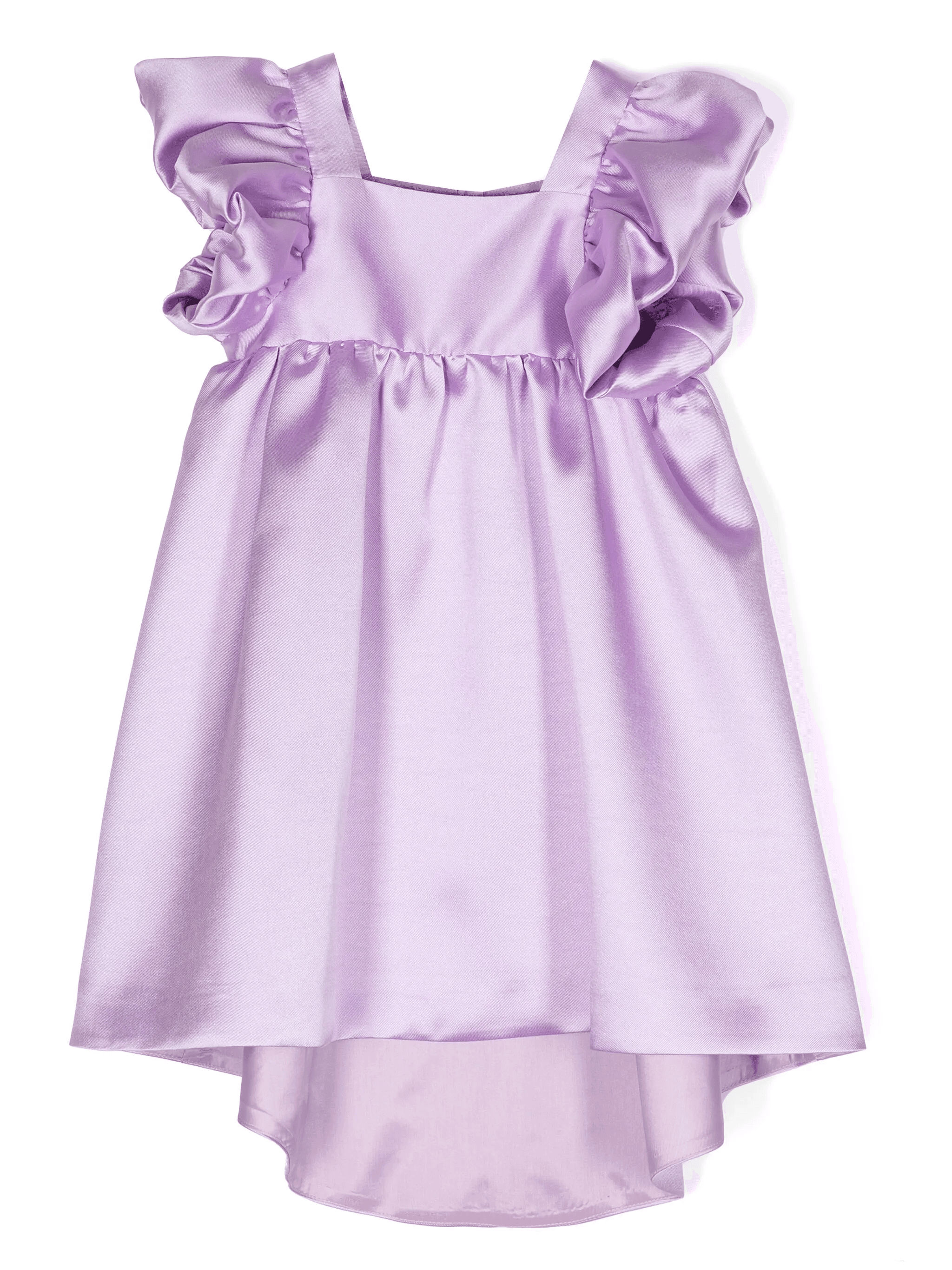 gathered-detail satin midi dress - Image 1