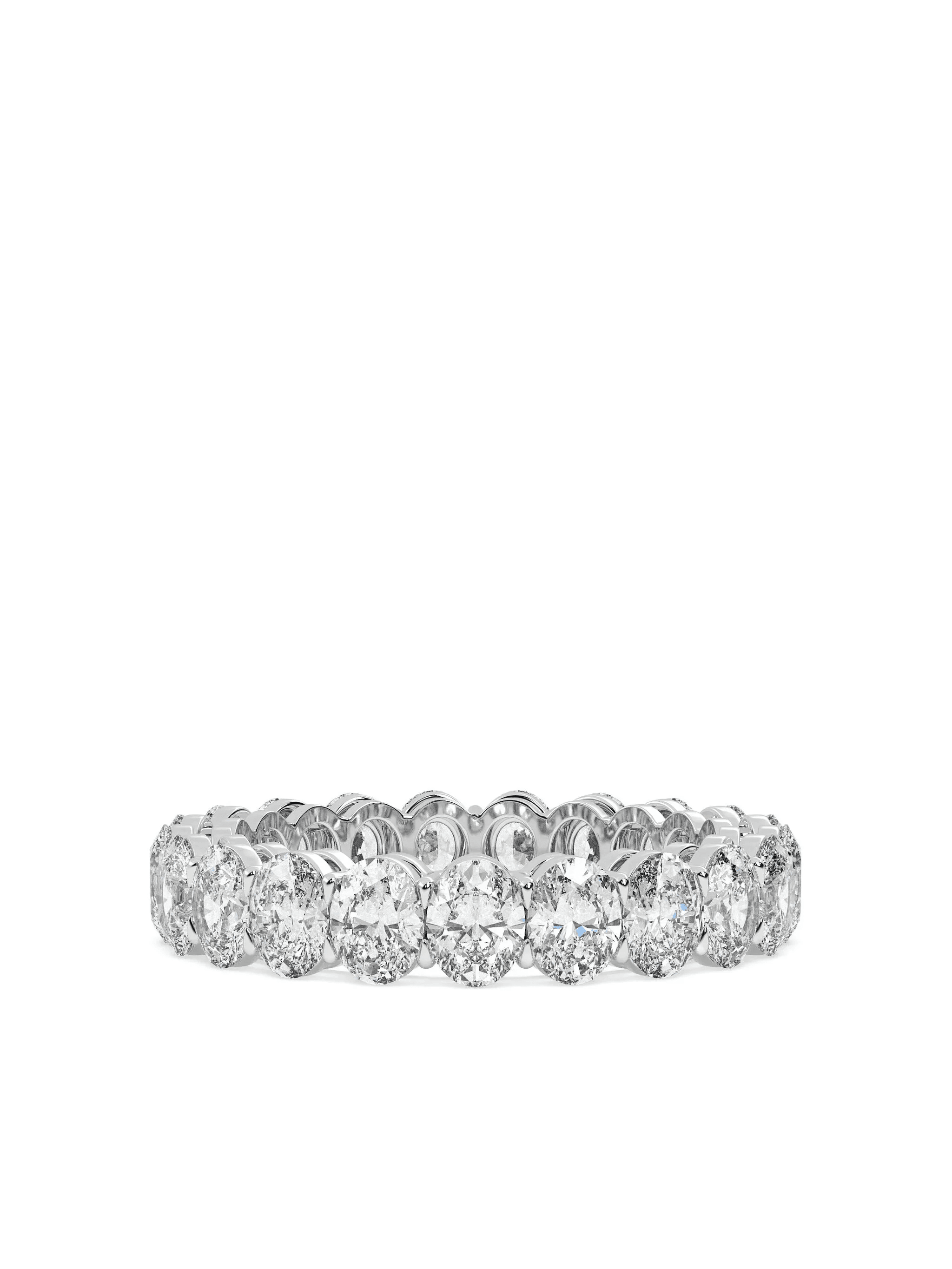 14K white gold diamond eternity ring - Image 1