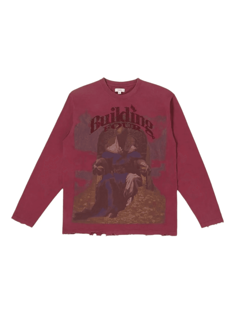 rhinestone graphic long-sleeve T-shirt - Image 1