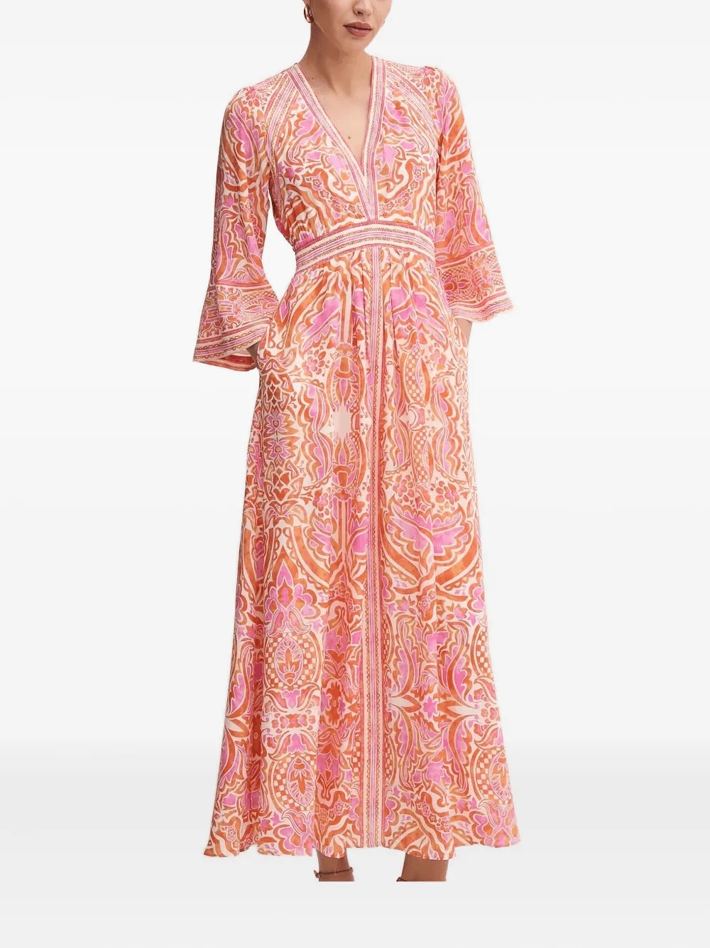 printed V-neck maxi dress - Image 1