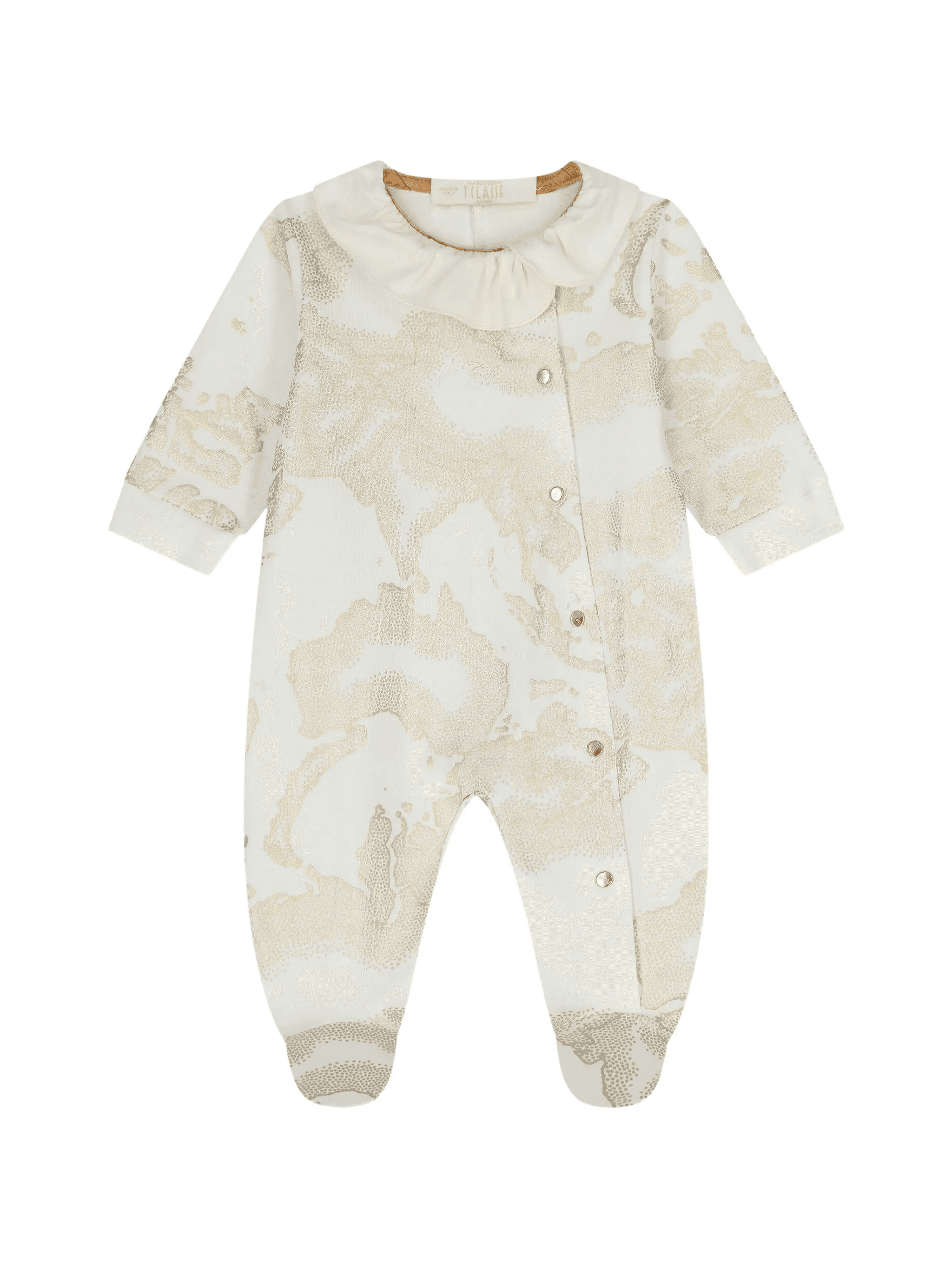 ruffled printed babygrow - Image 1