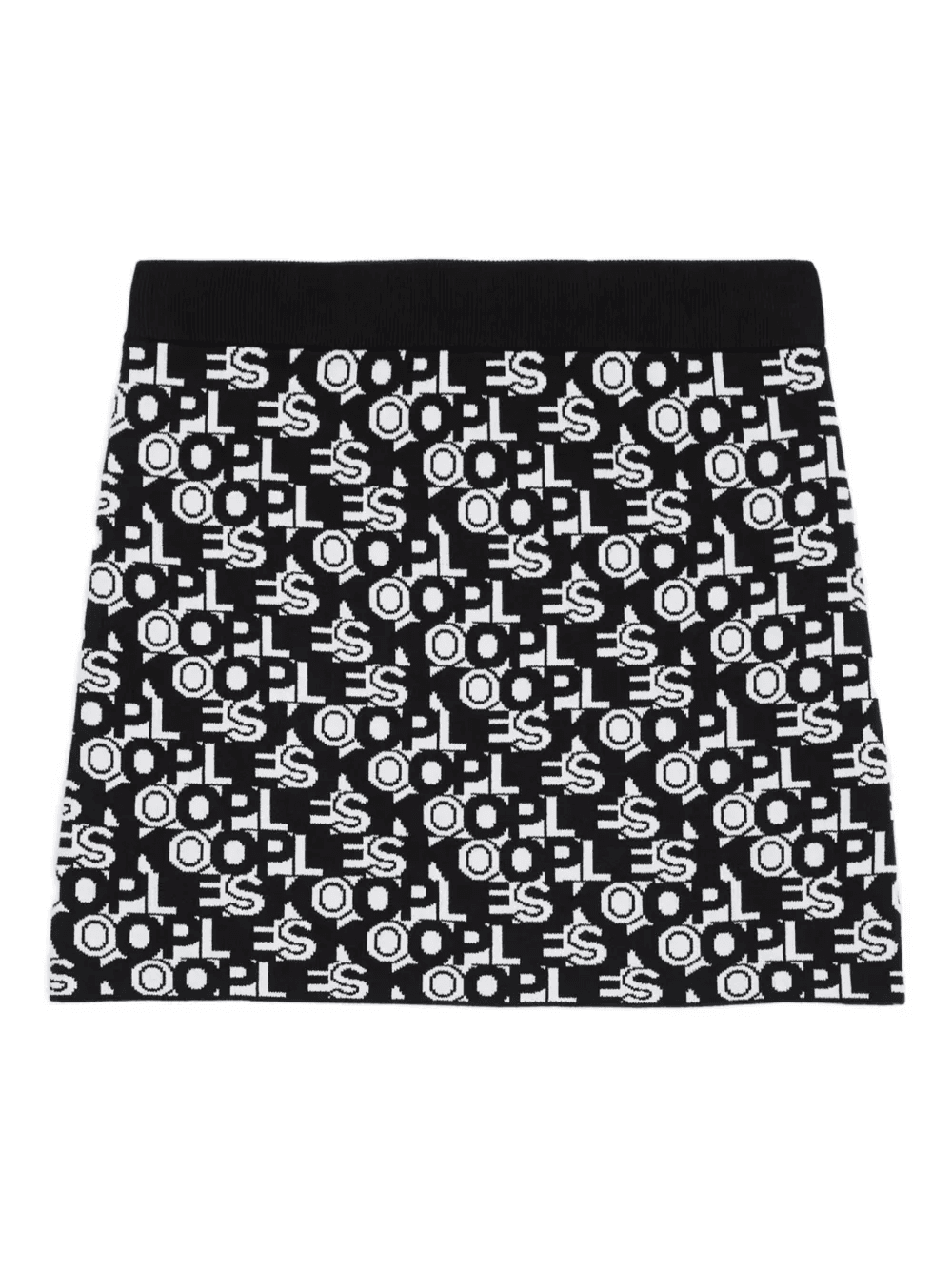logo-pattern knitted mini skirt - Image 1