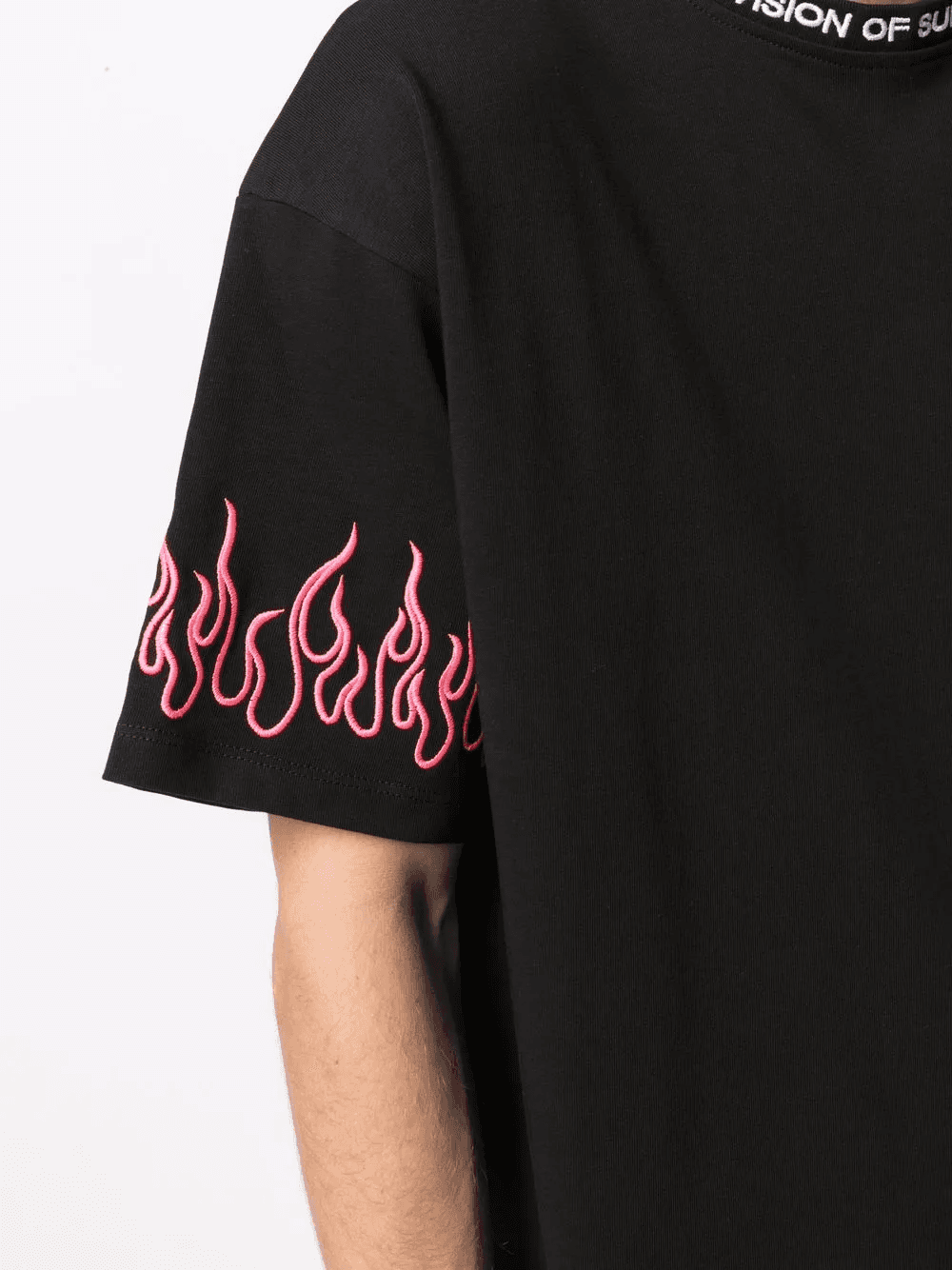 flames-print cotton T-shirt - Image 1