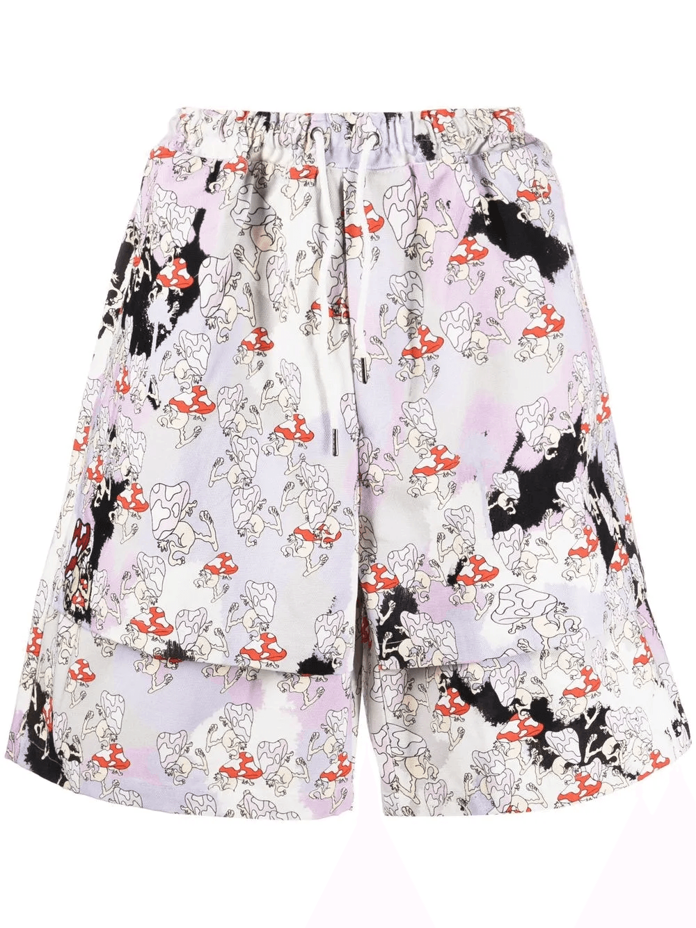 graphic-print track shorts - Image 1