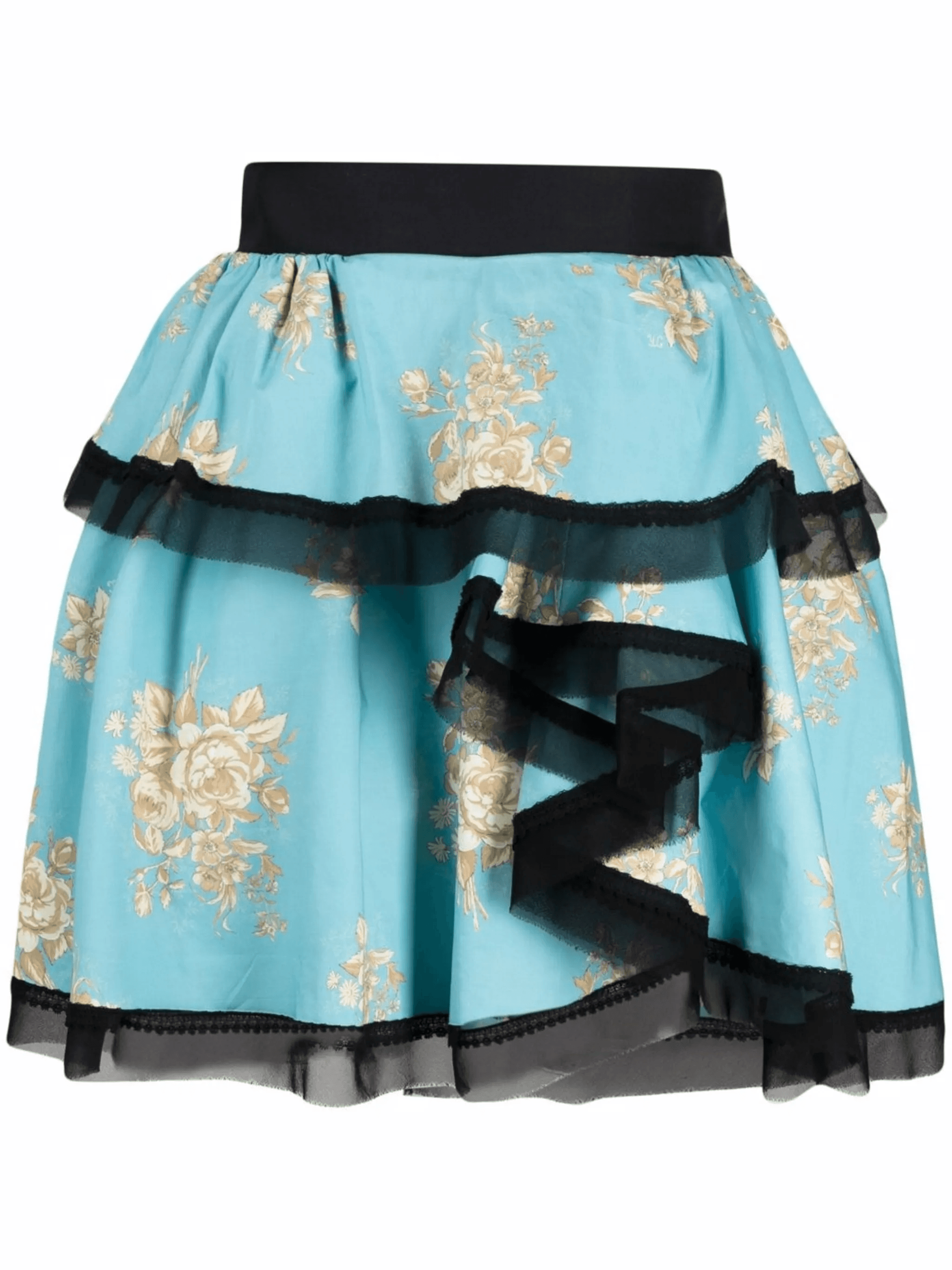 asymmetric floral-print skirt - Image 1