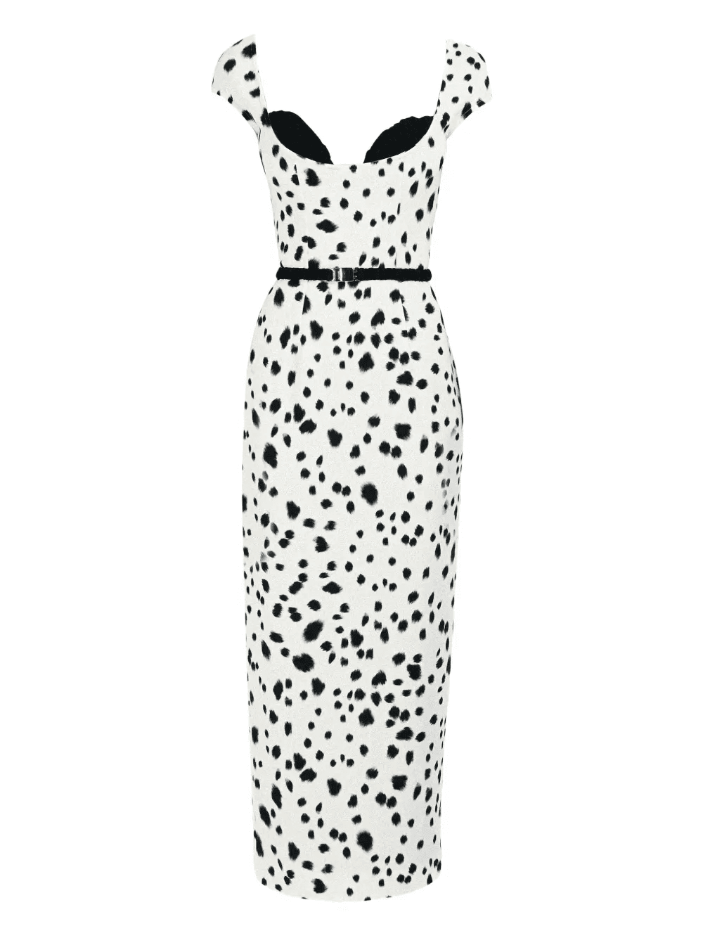 dalmatian-pattern bra-detail belt dress - Image 1