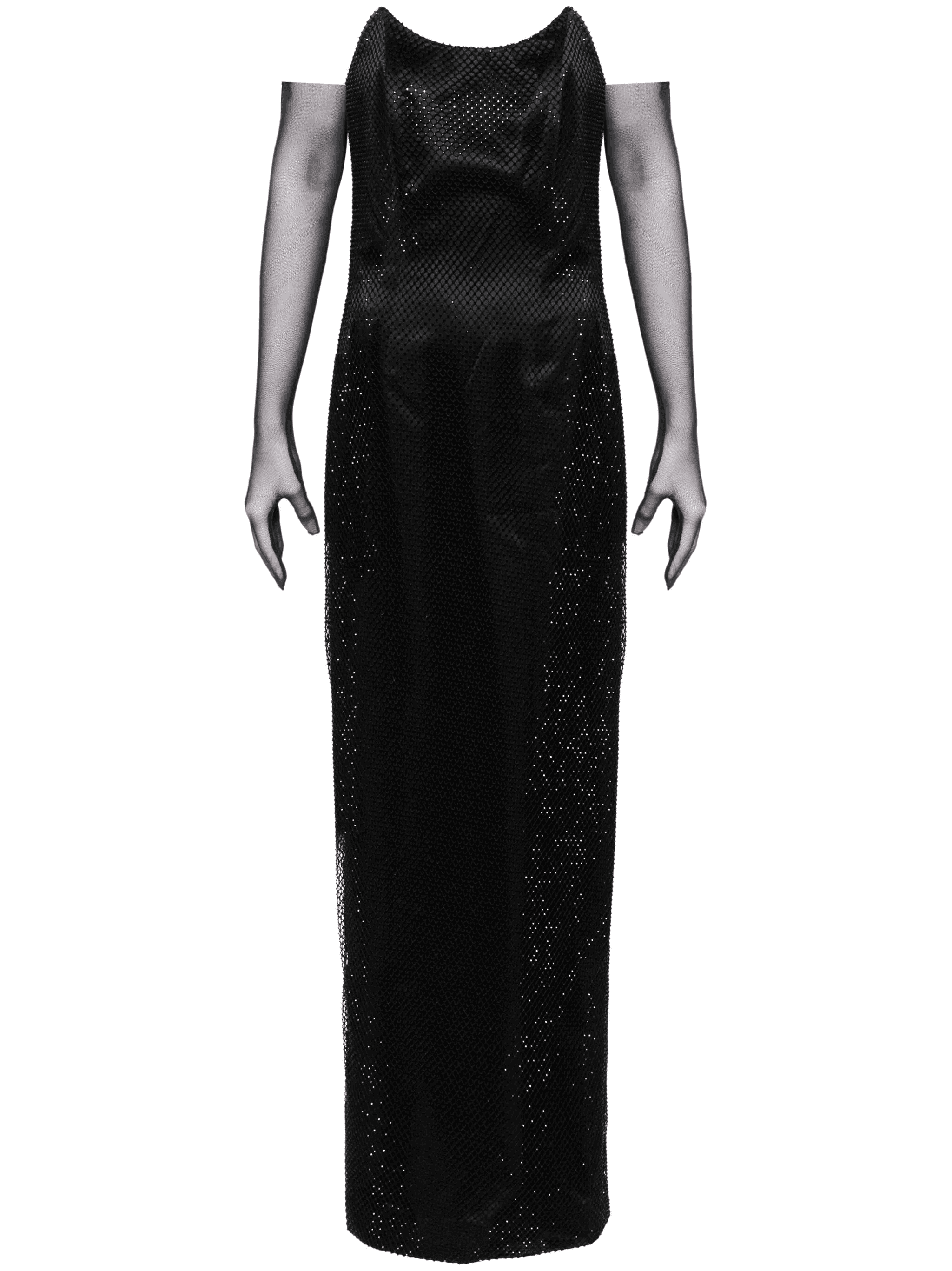 rhinestone-embellished strapless gown - Image 1