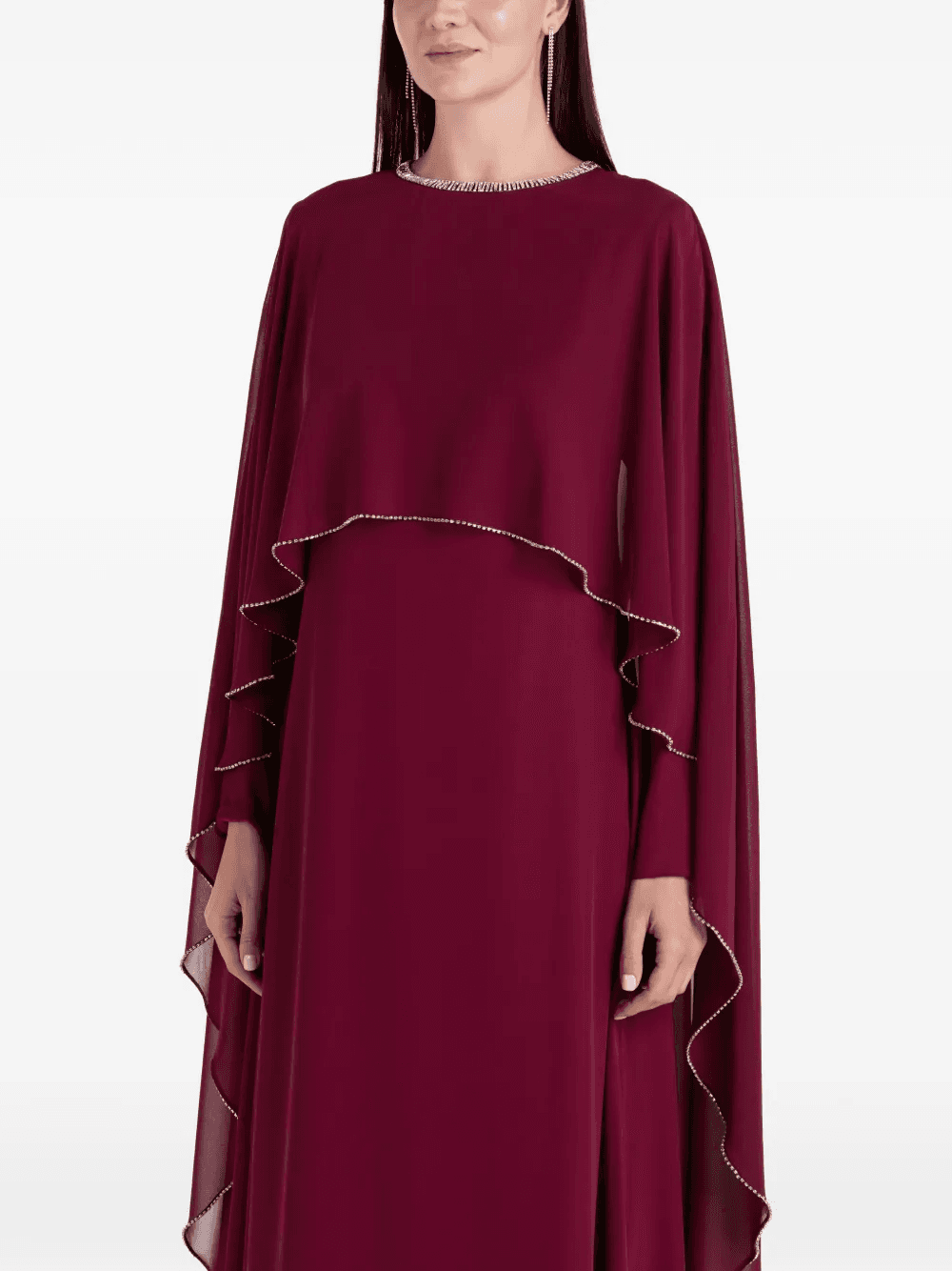 Samira cape embellished maxi dress - Image 1