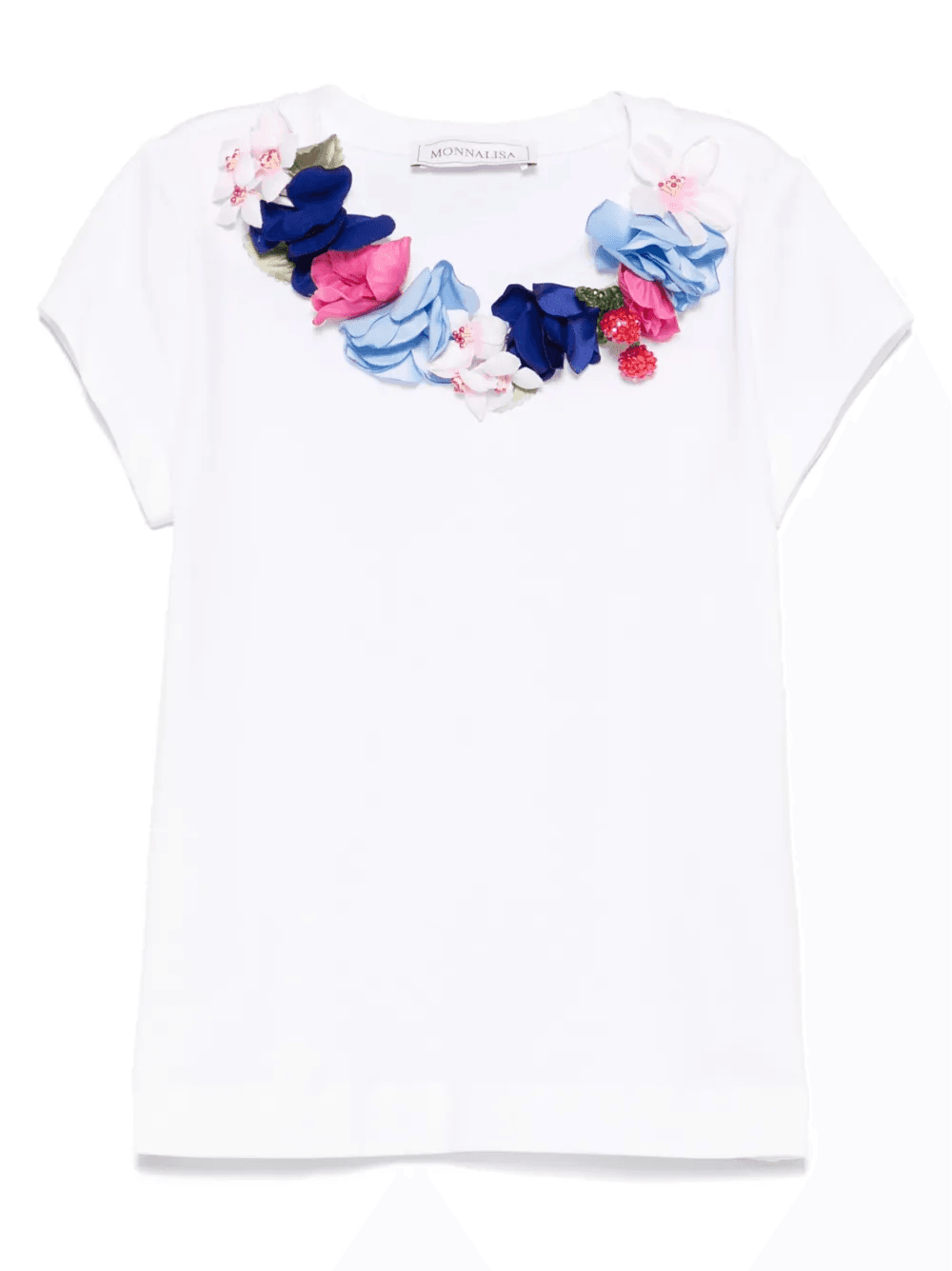 floral-appliqué T-shirt - Image 1