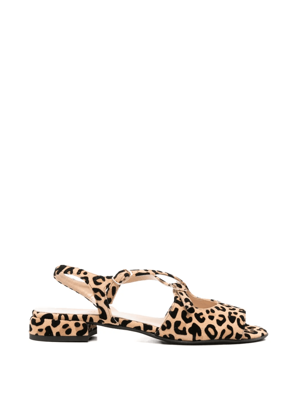 leopard-print buckle-fastening sandals - Image 1