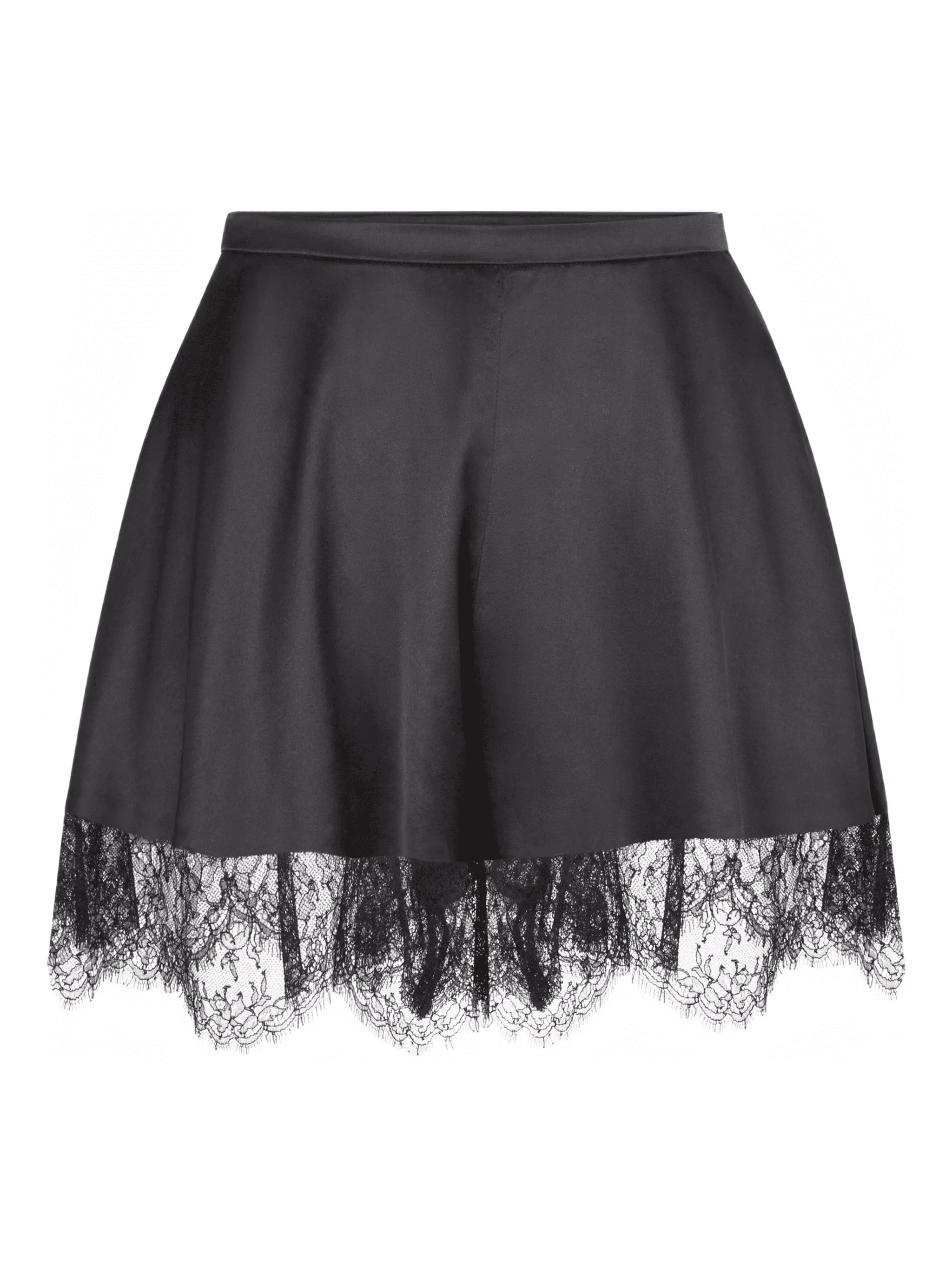 lace-detail satin shorts - Image 1