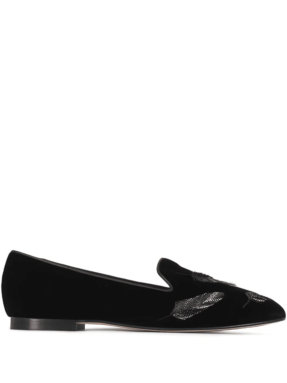 velvet feather loafers - Image 1
