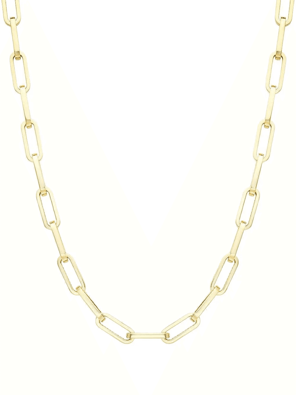 18kt yellow gold Link Paperclip necklace - Image 1