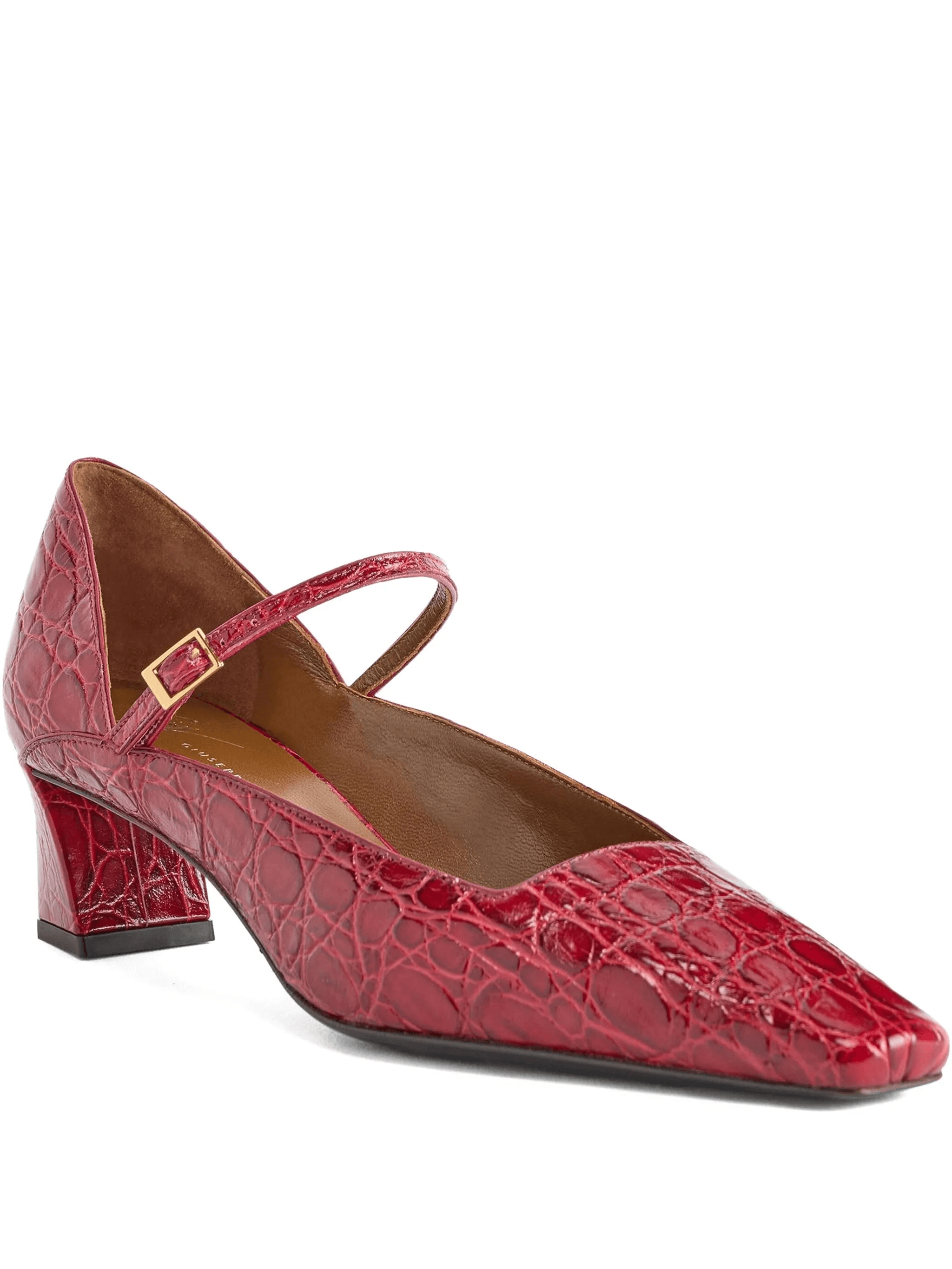 crocodile-effect Mary Jane pumps - Image 1