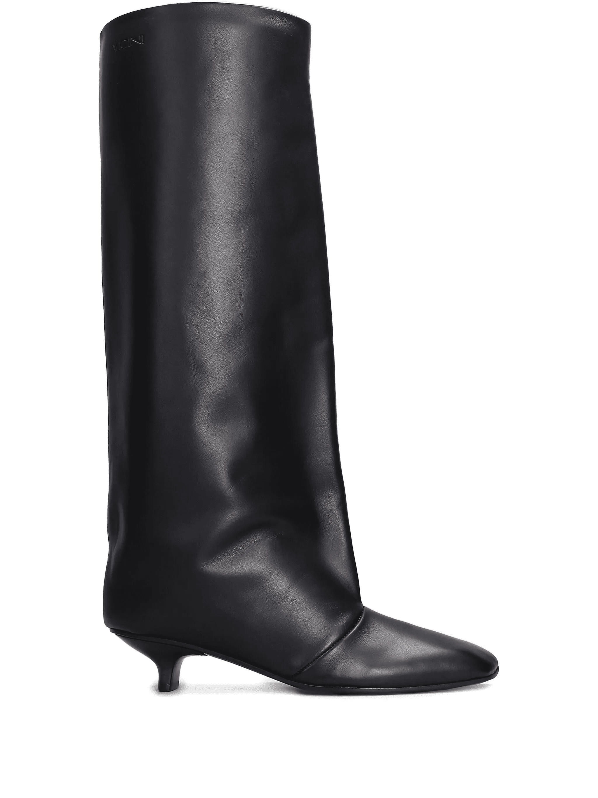 square-toe leather boots - Image 1