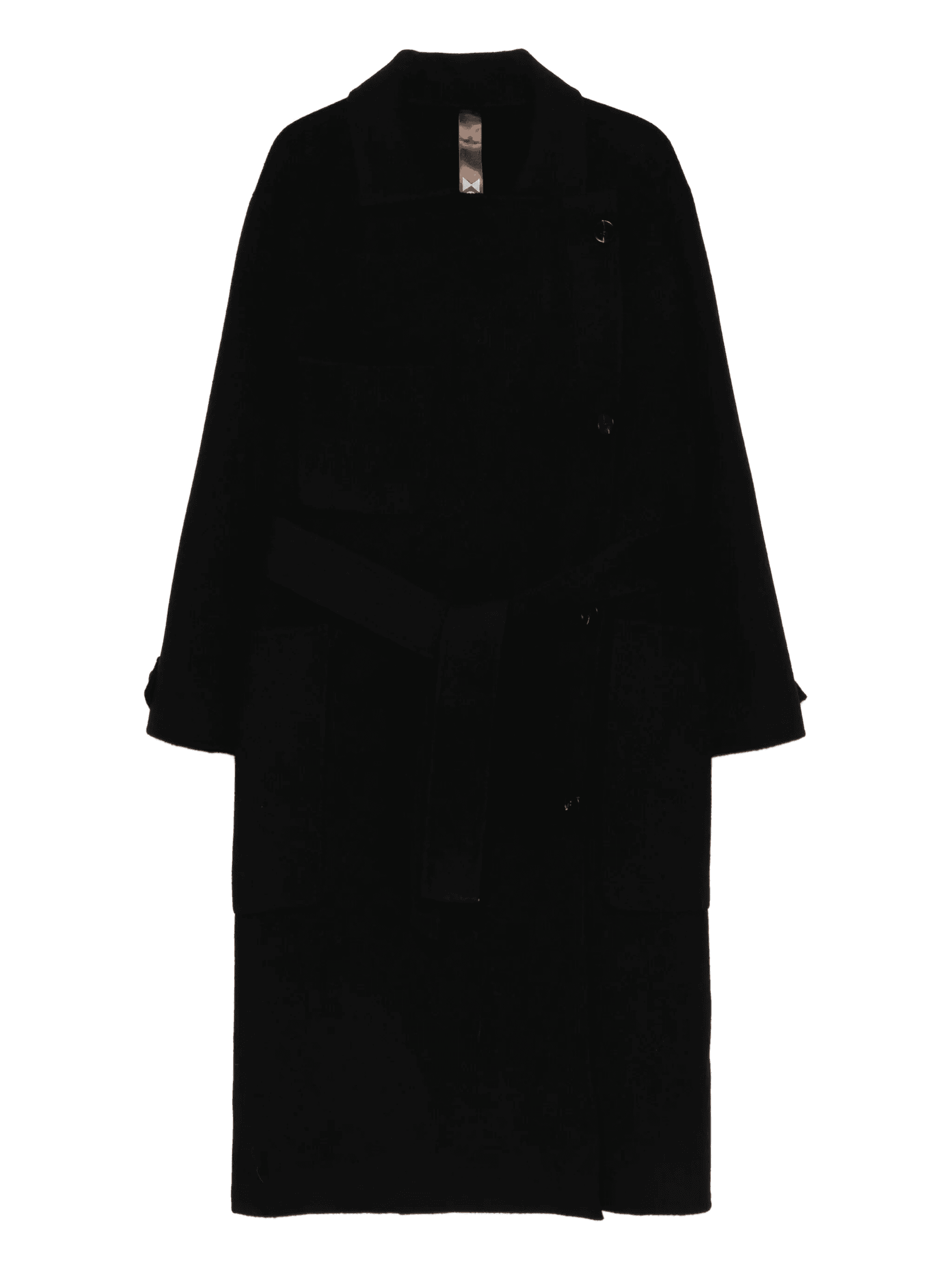 belted patch-pocket coat - Image 1
