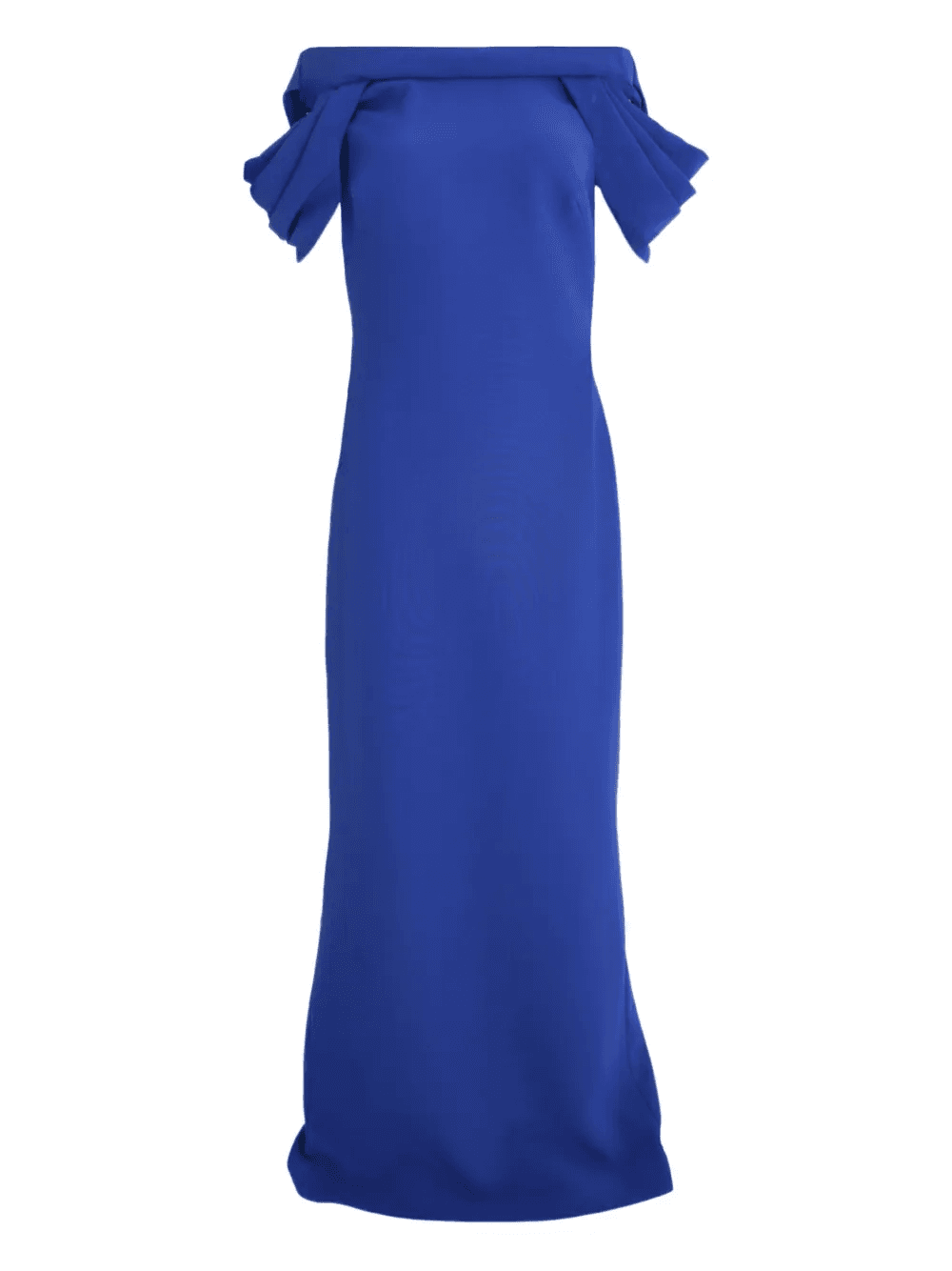 cap-sleeve draped gown - Image 1