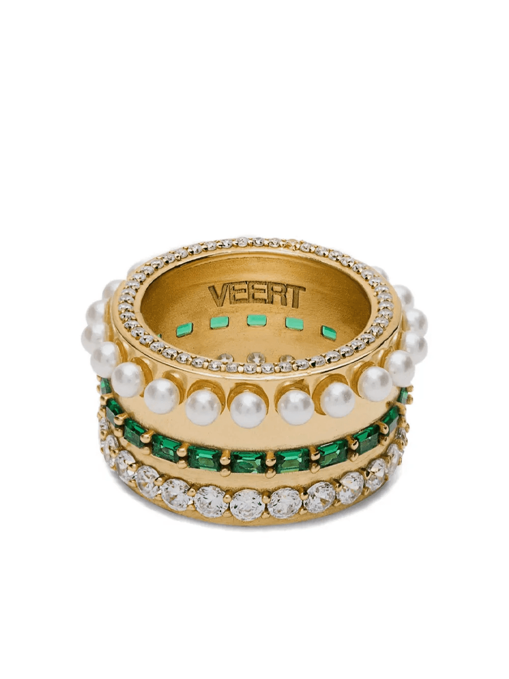 18K yellow gold vermeil layered ring - Image 1