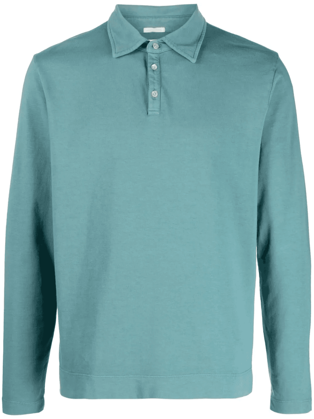 long-sleeved cotton polo shirt - Image 1