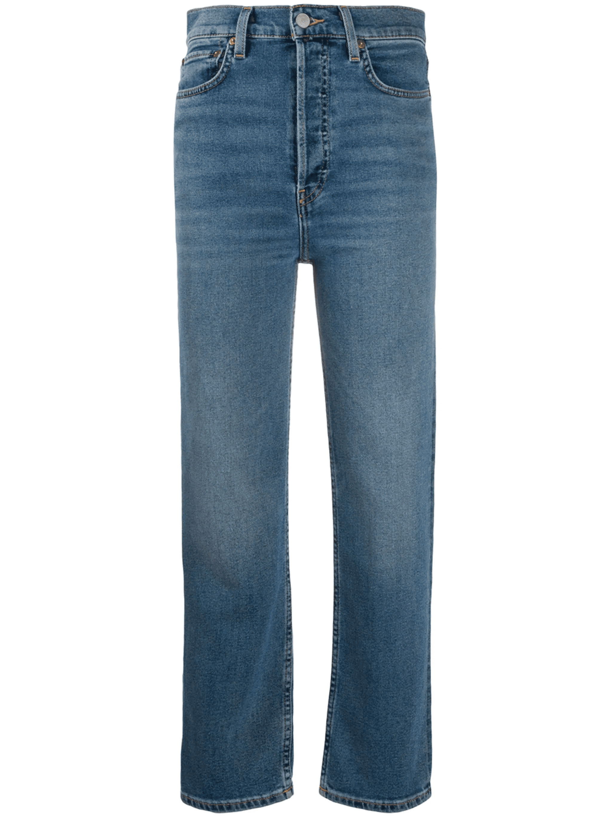 stonewashed cropped jeans - Image 1