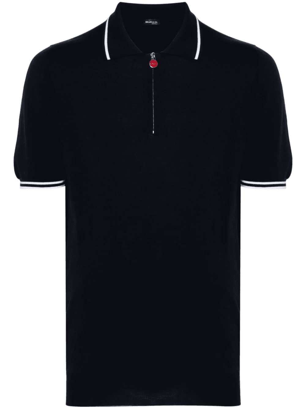 zip-up cotton polo shirt - Image 1