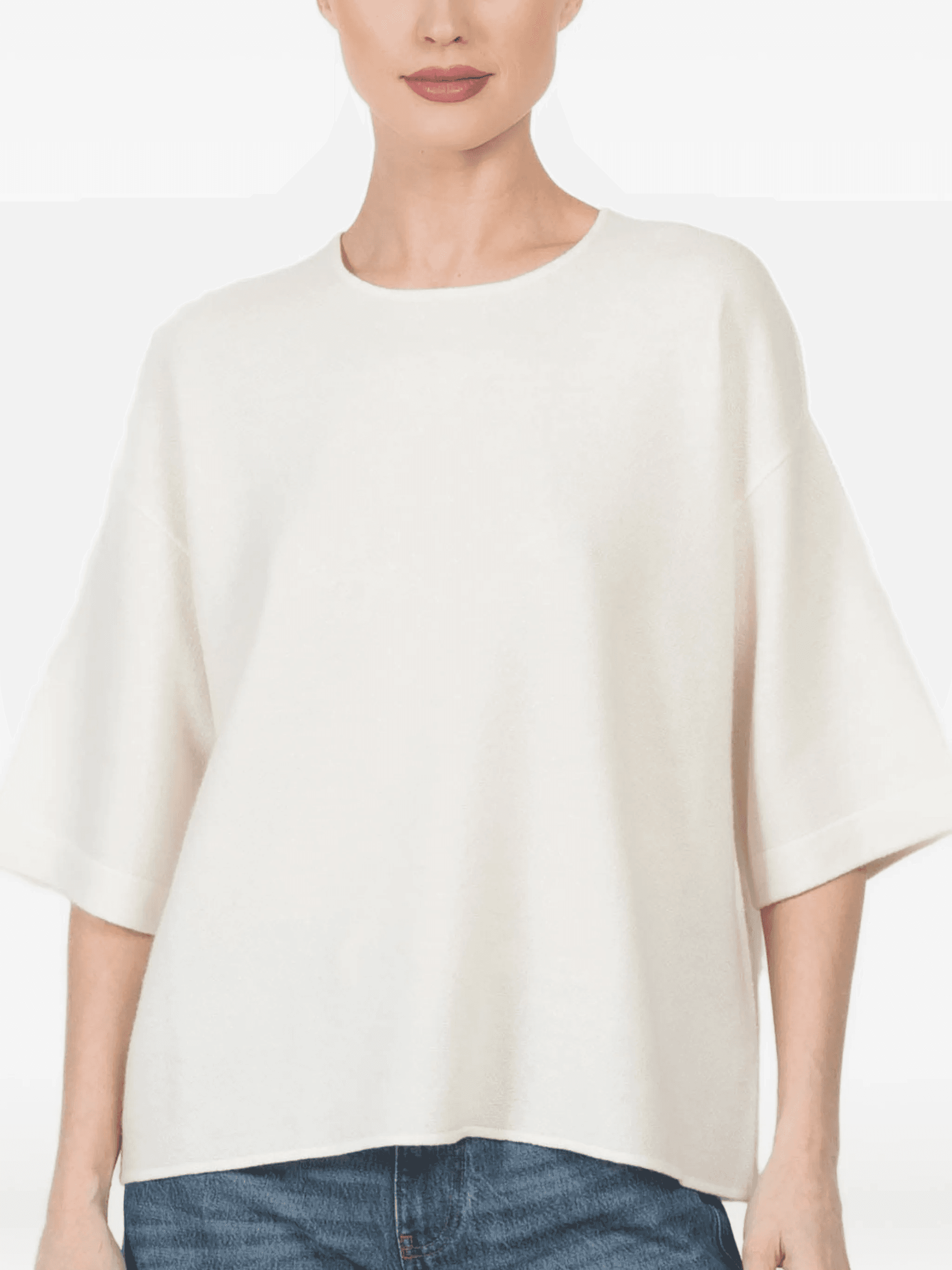 Mand crew-neck knitted T-shirt - Image 1