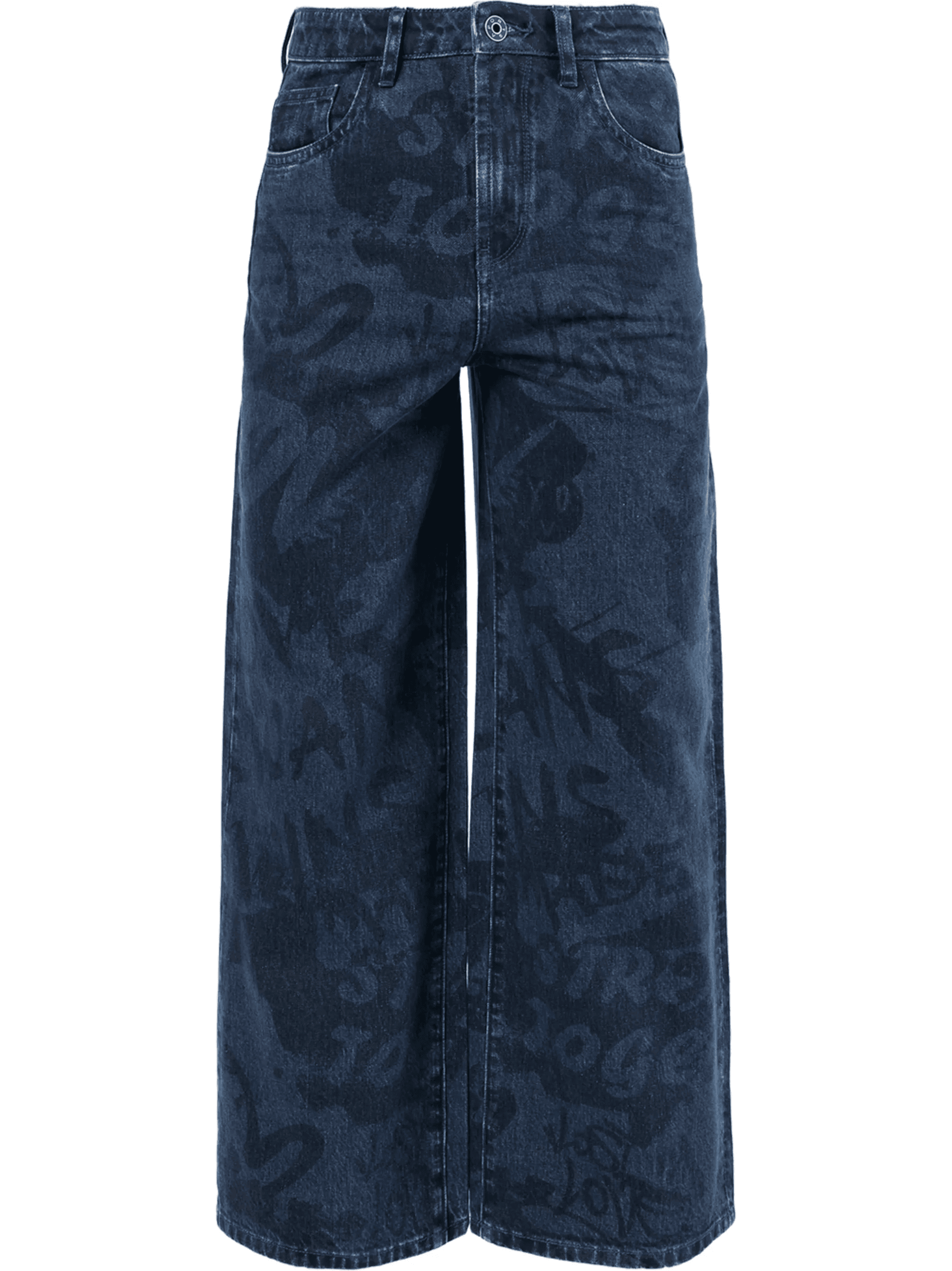 all-over graffiti print jeans - Image 1