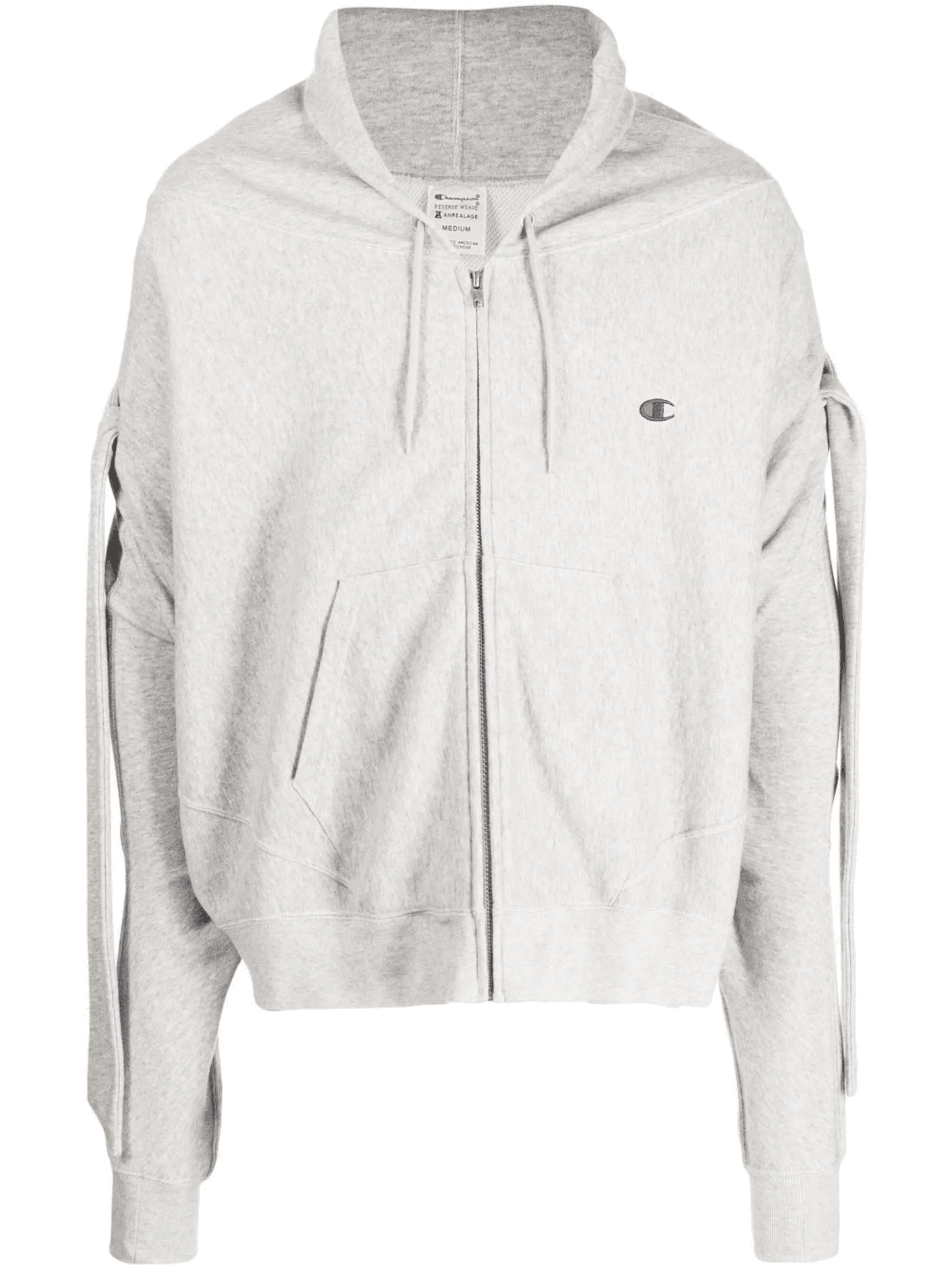 draped long sleeve hoodie - Image 1