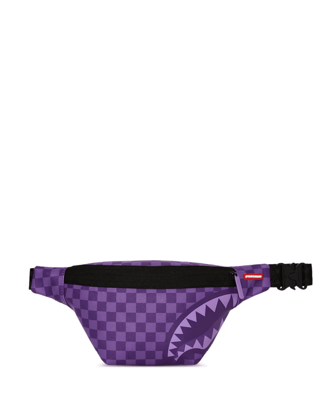 checked shark-print belt bag - Image 1