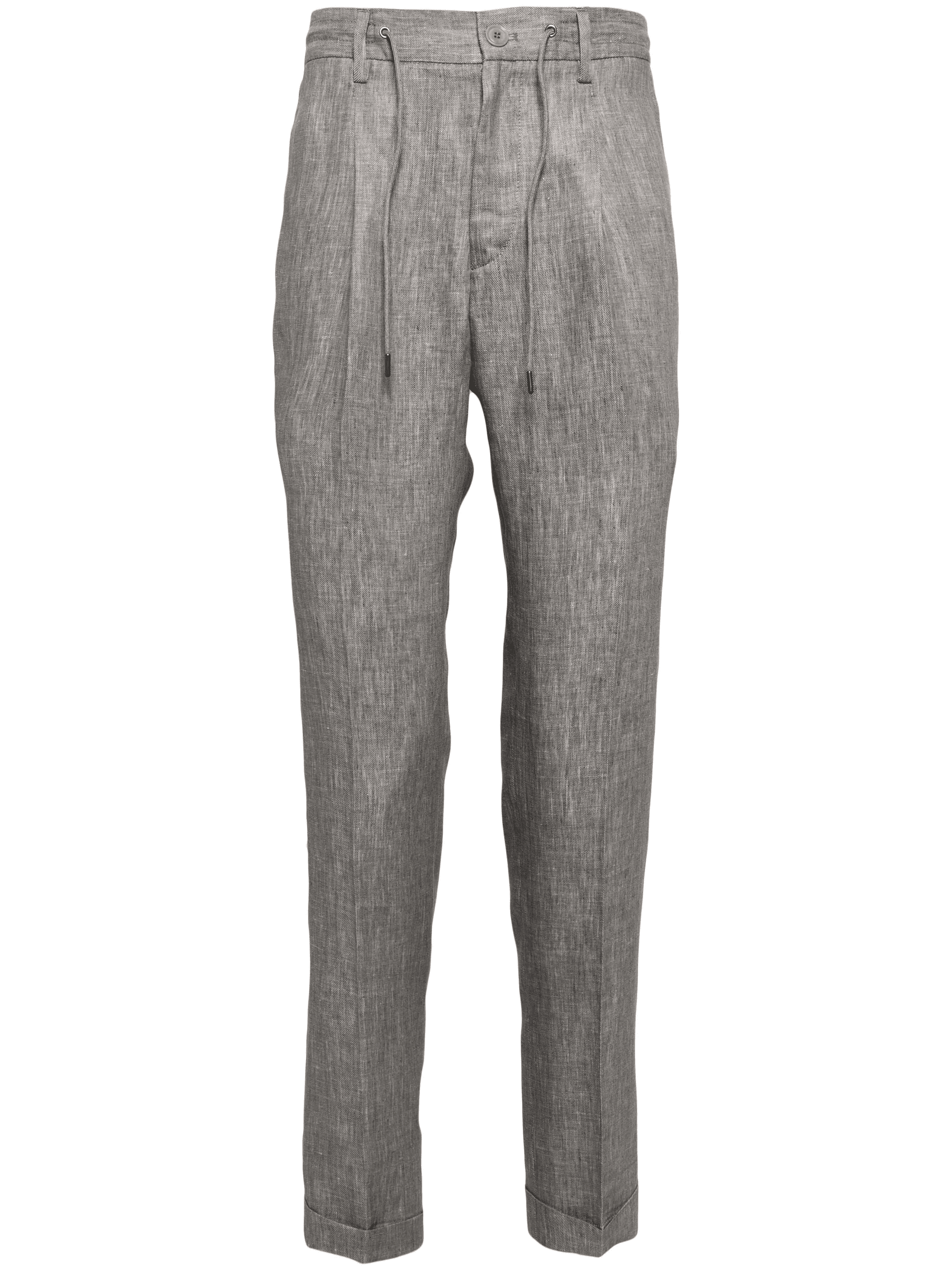 slim-cut linen chino trousers - Image 1