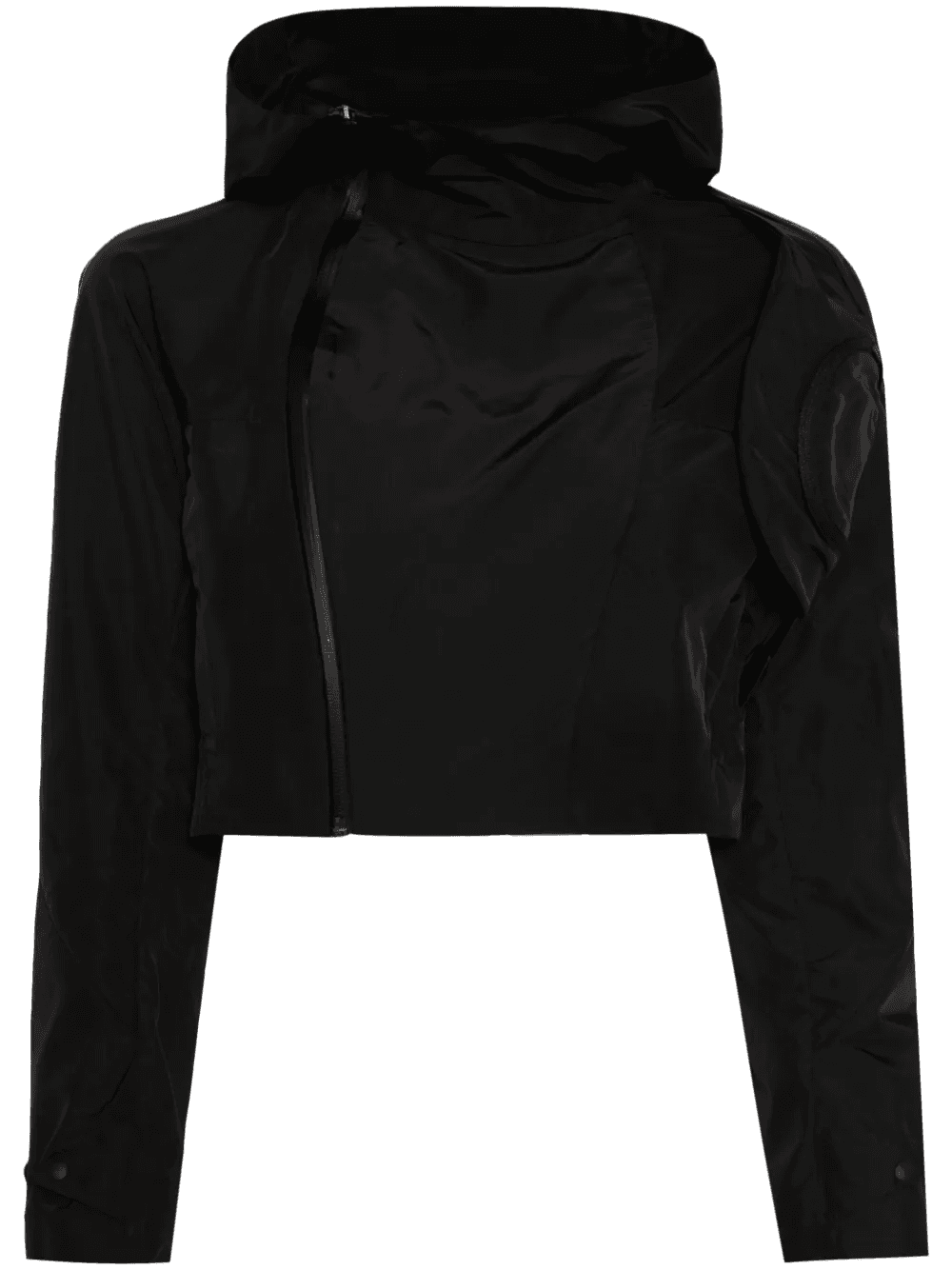 hooded cropped shell jacket - Image 1