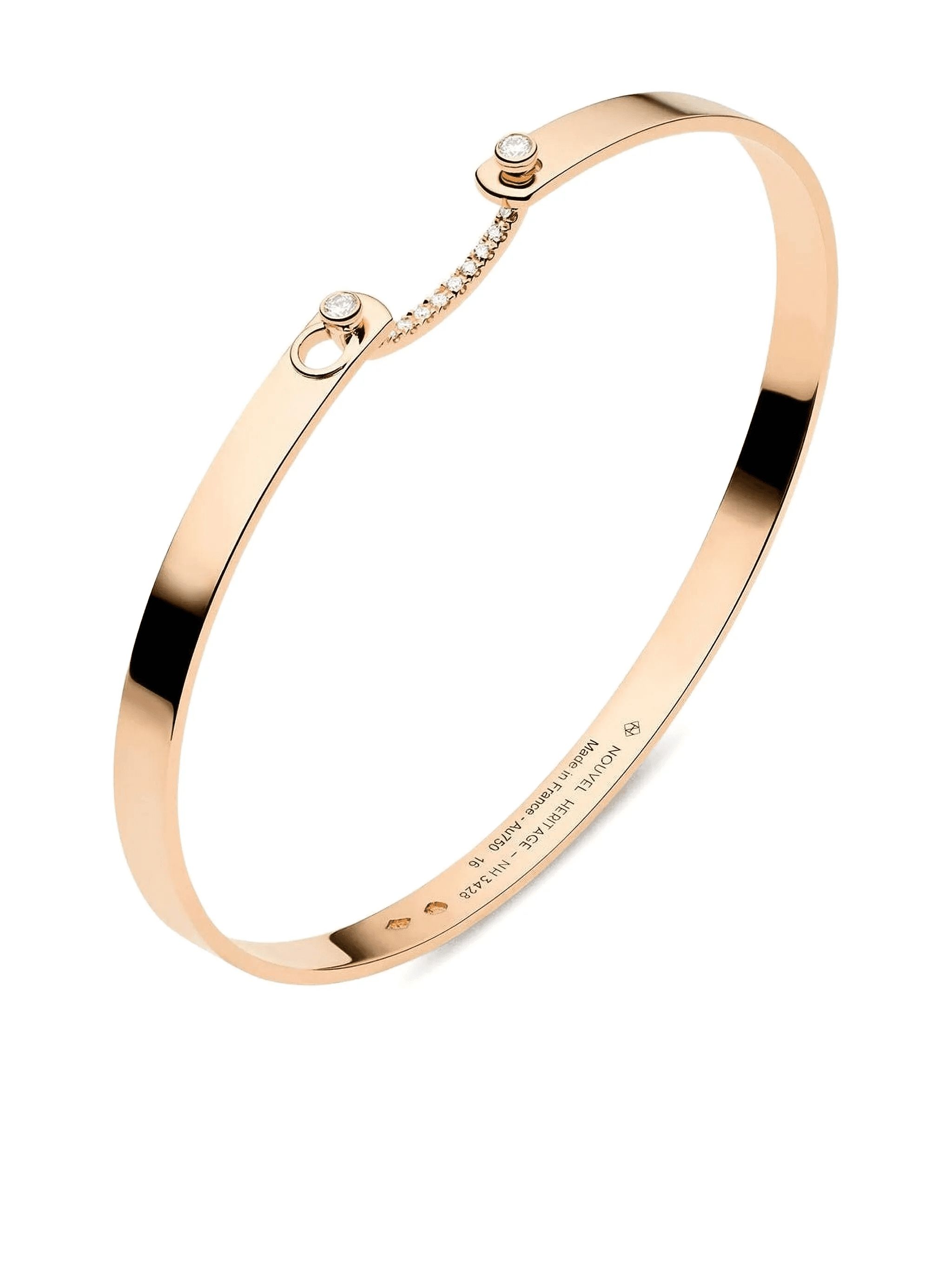 18K rose gold Business Meeting Mood diamond bangle bracelet - Image 1
