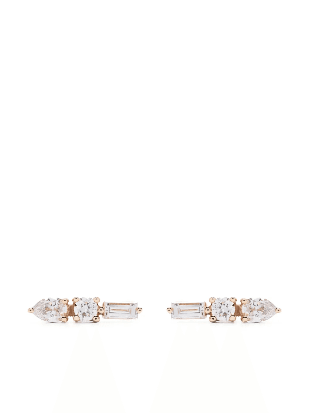 14kt yellow gold Alexa Jordyn diamond earrings - Image 1
