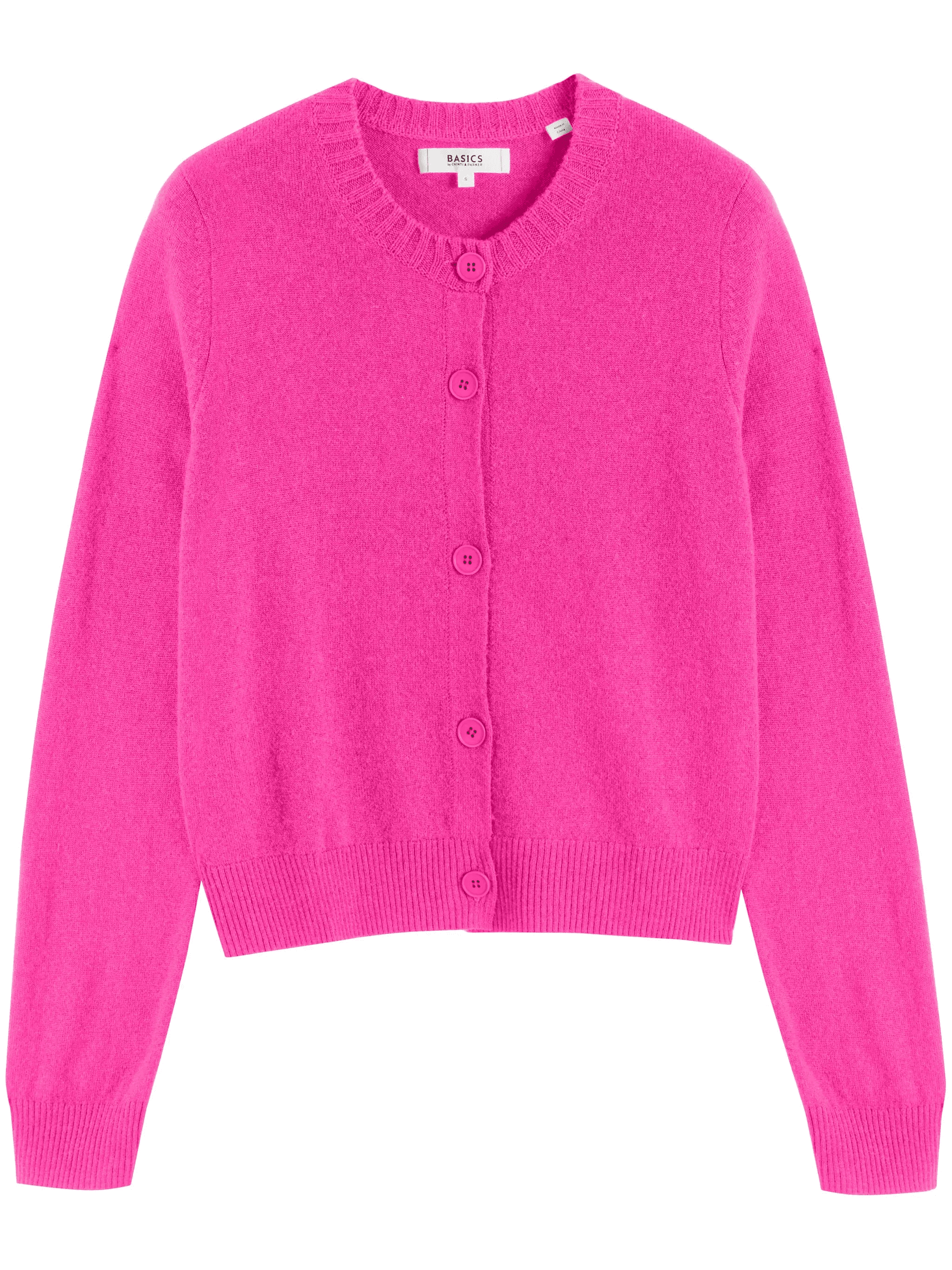 crew-neck knitted cardigan - Image 1