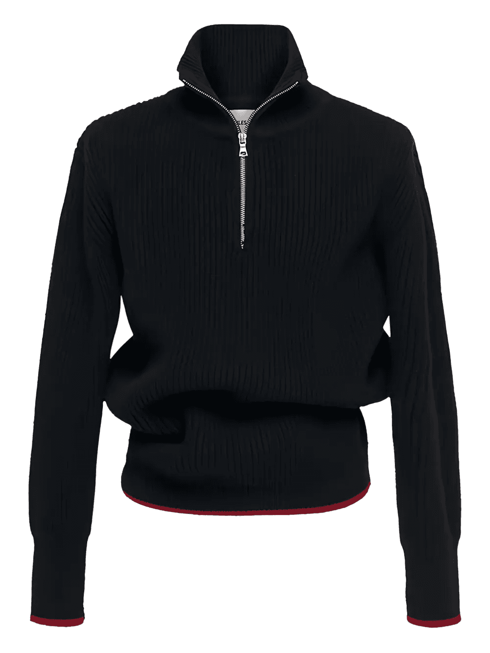zip-up funnel-neck sweater - Image 1