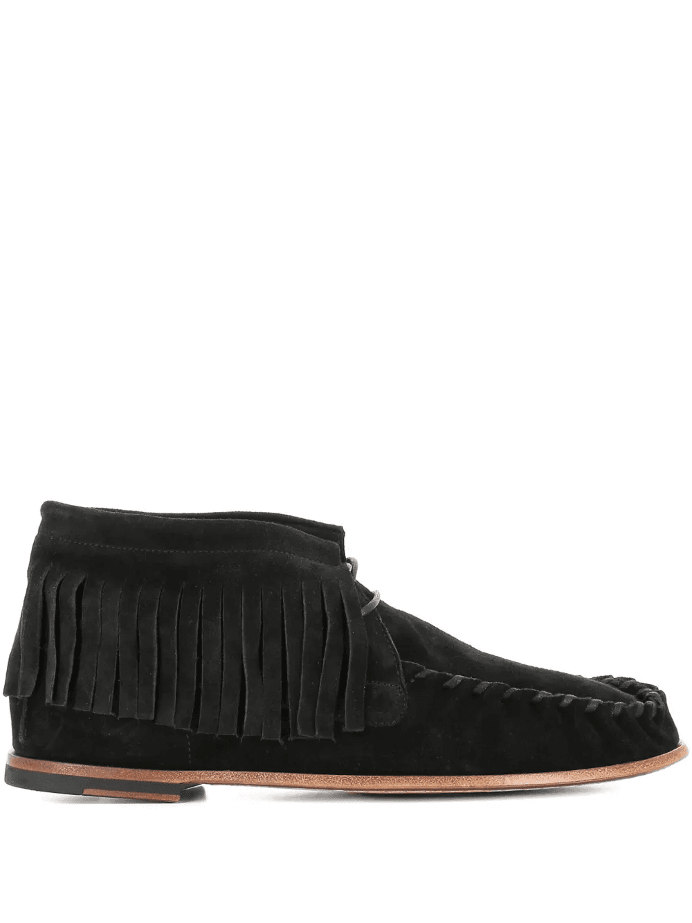 fringed suede ankle boots - Image 1
