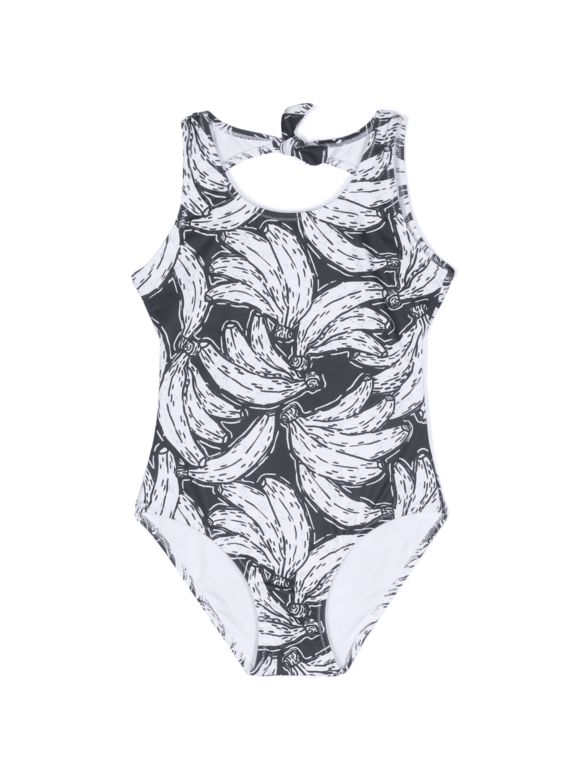 banana-print open-back swimsuit - Image 1