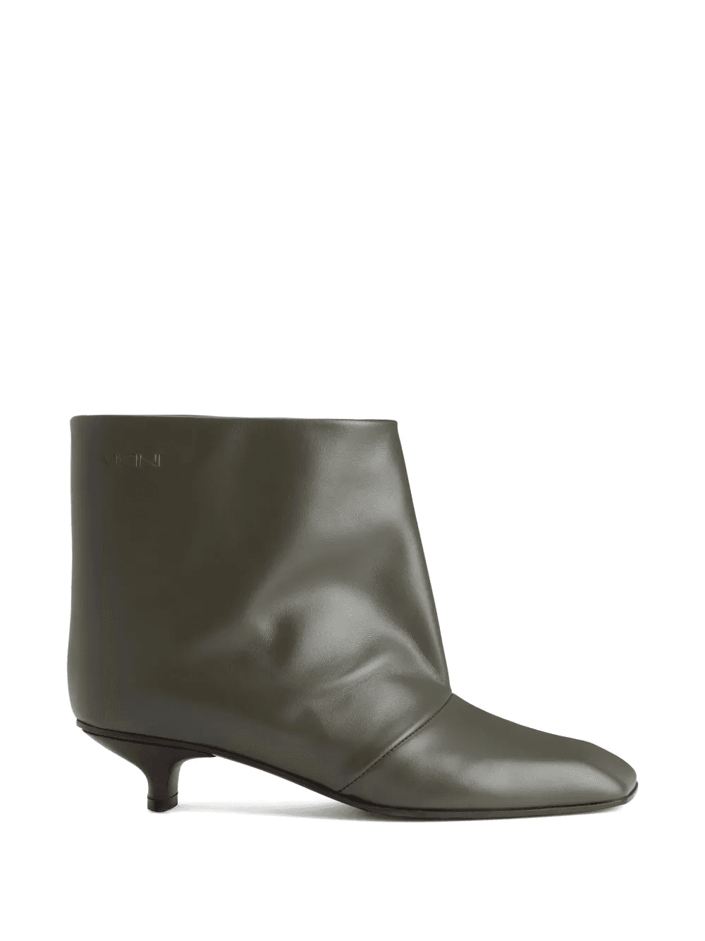 square-toe leather ankle boots - Image 1