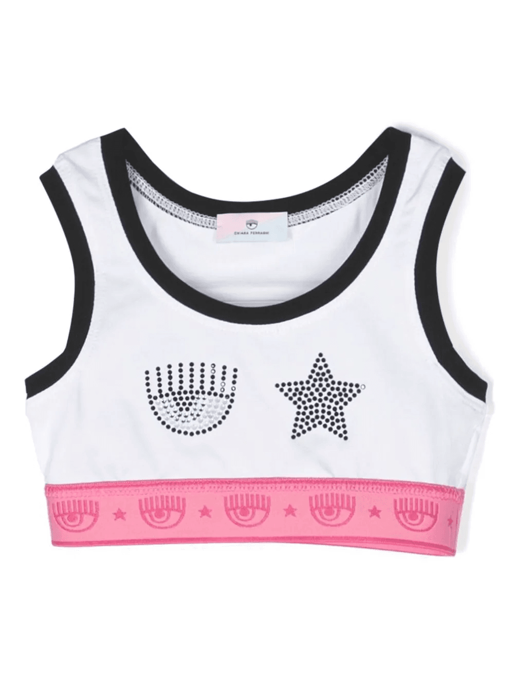 rhinestone-embellished cropped top - Image 1