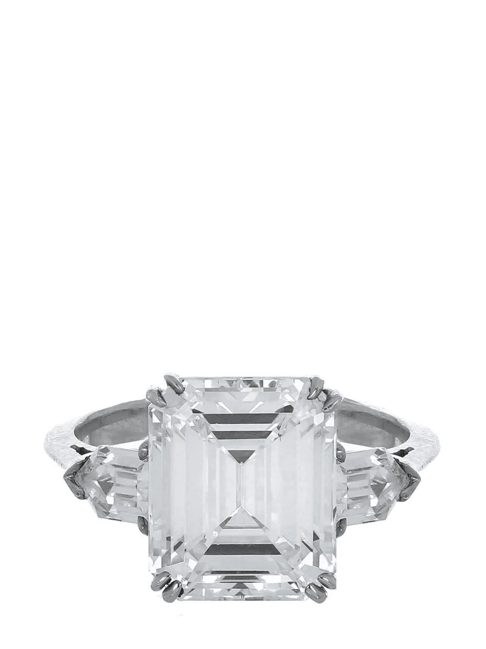 14kt white gold cubic zirconia ring - Image 1