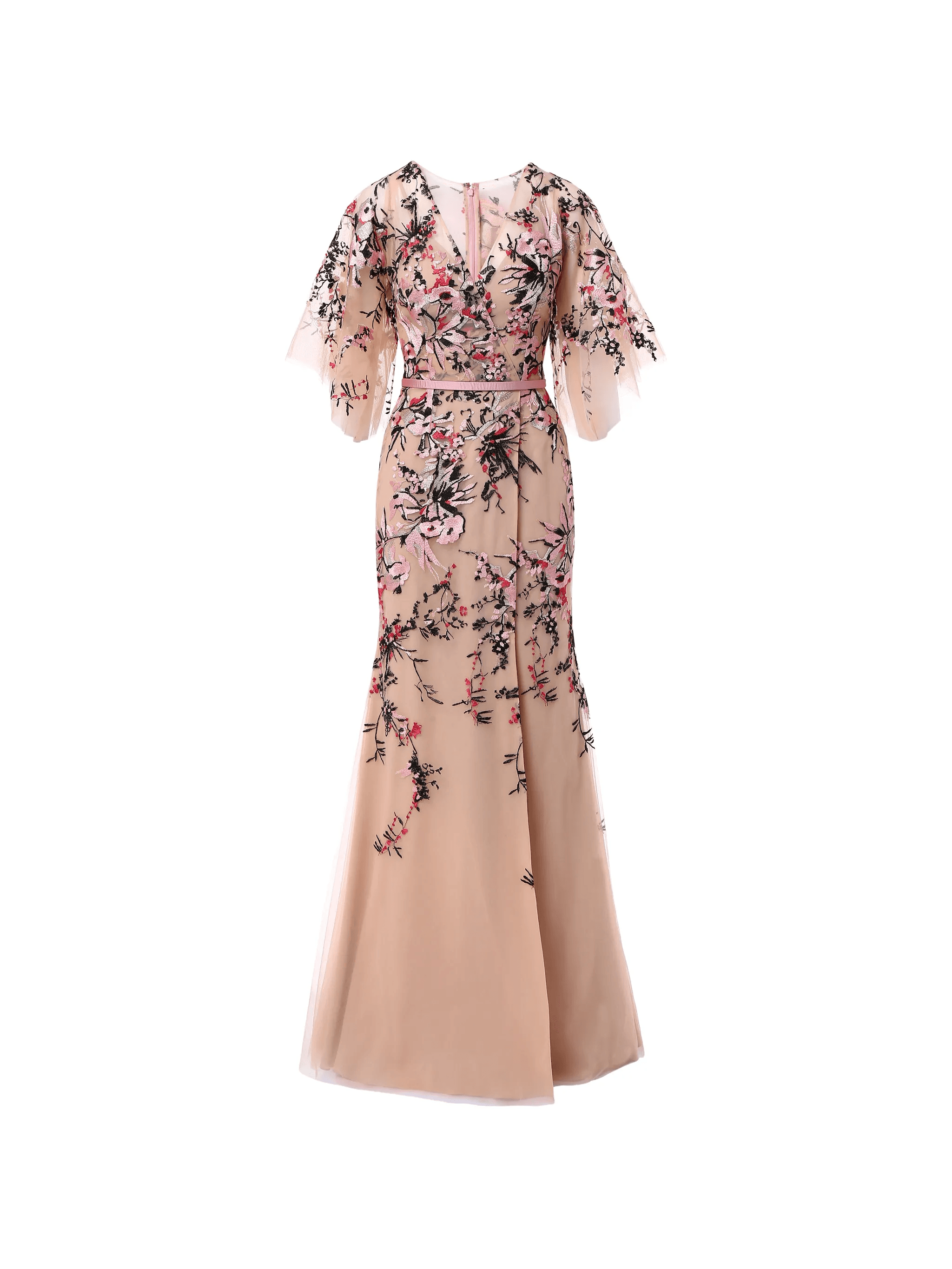 embroidered overlap maxi dress - Image 1