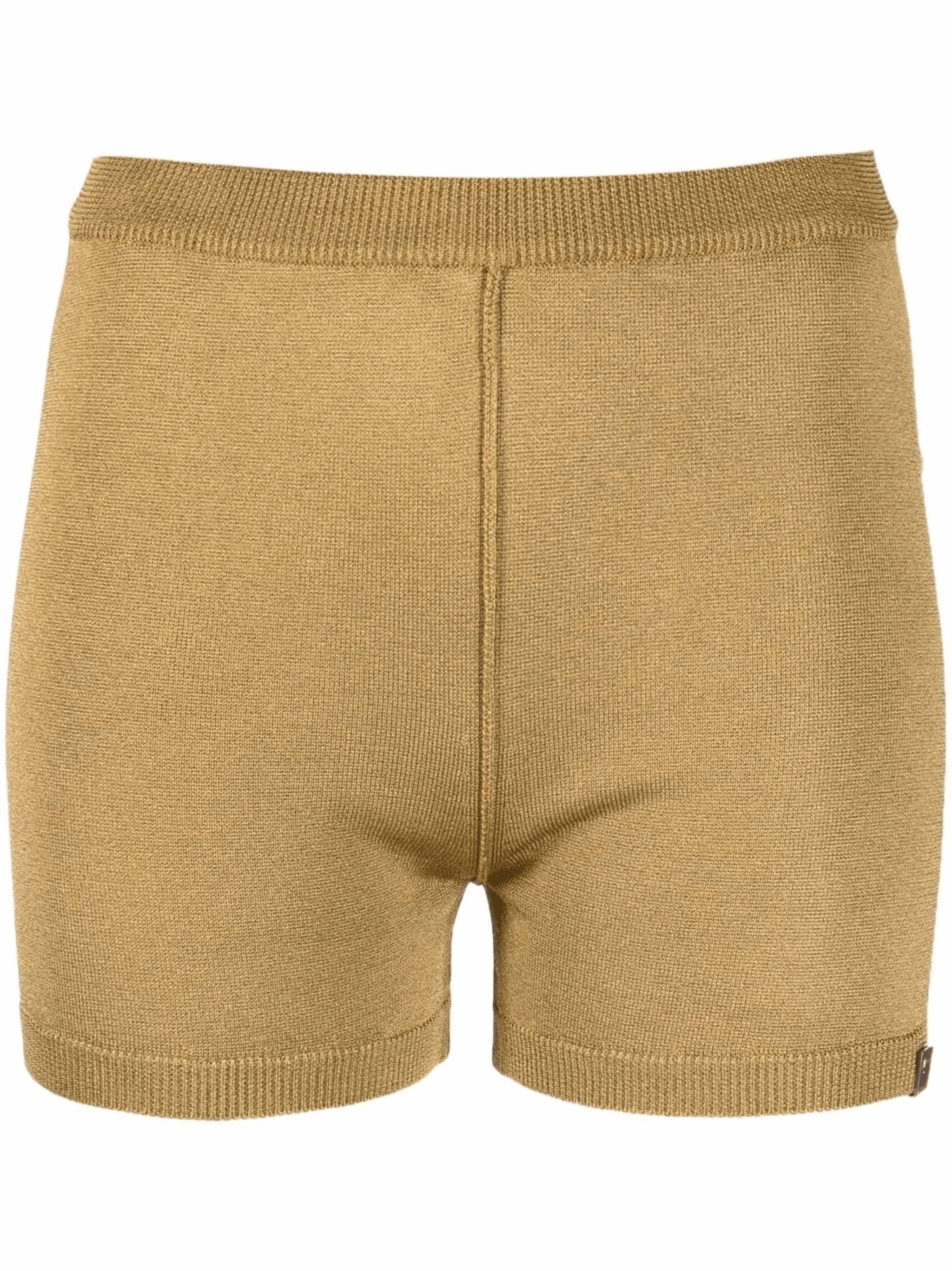 metallic-thread knitted shorts - Image 1