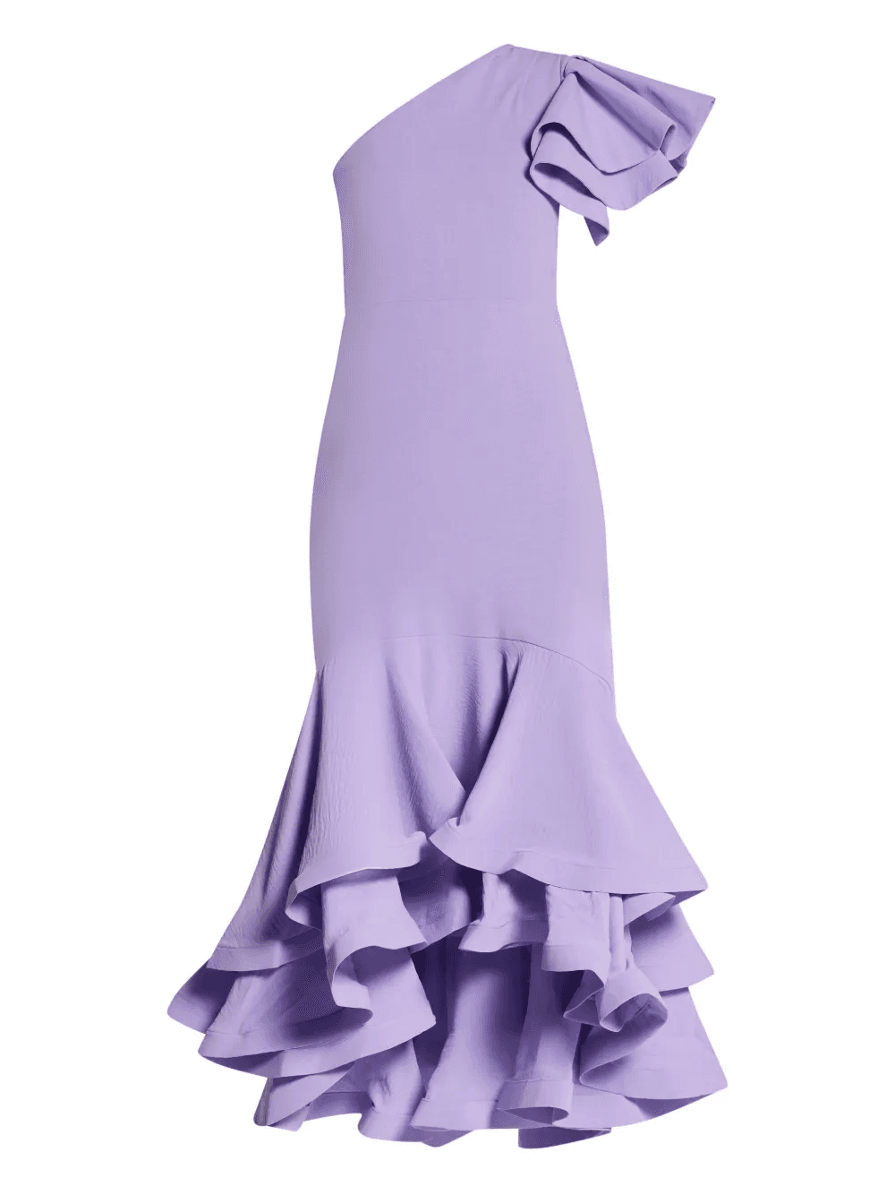 one-shoulder ruffled maxi dress - Image 1