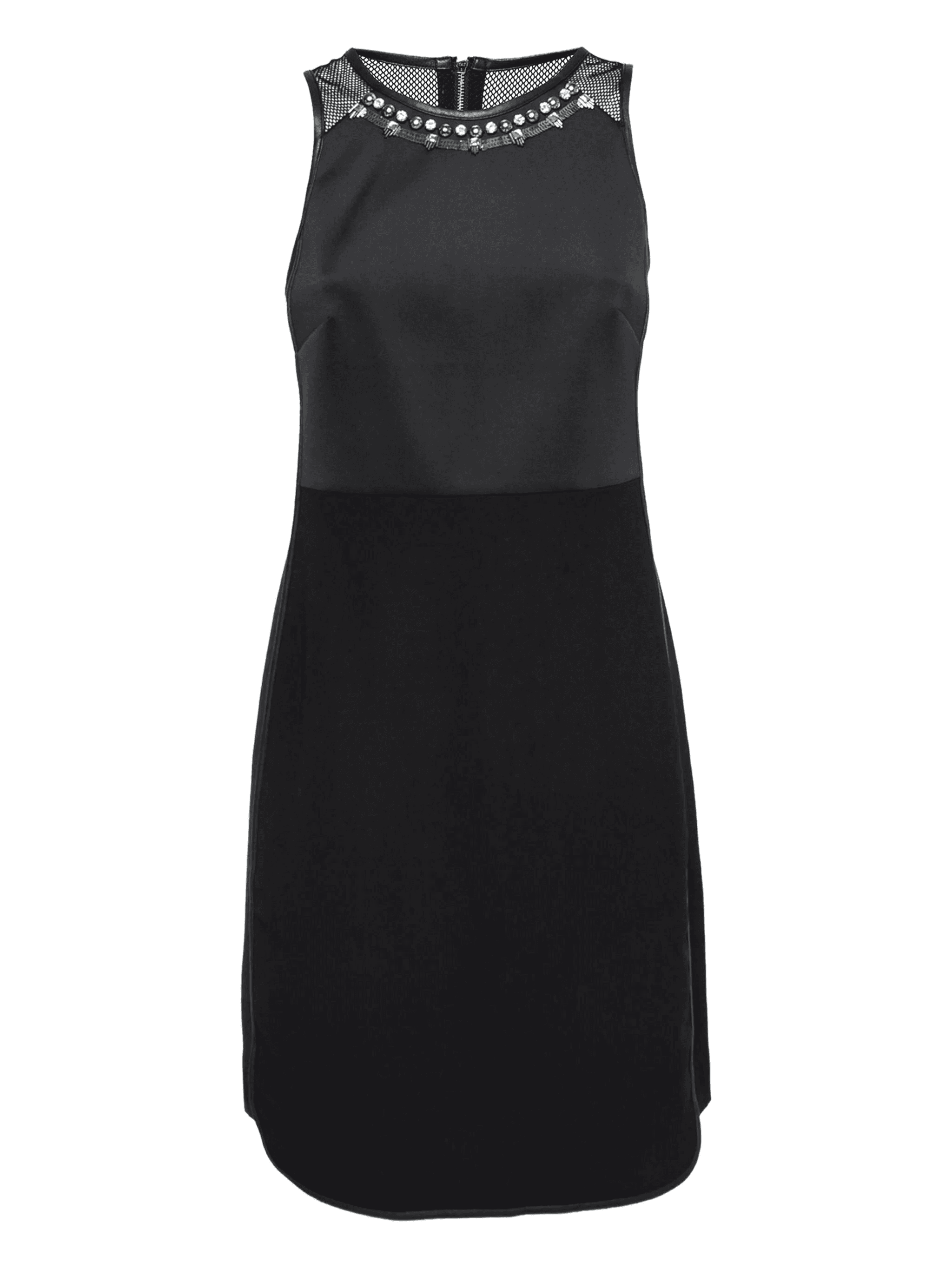 mesh embellished neckline mini dress - Image 1