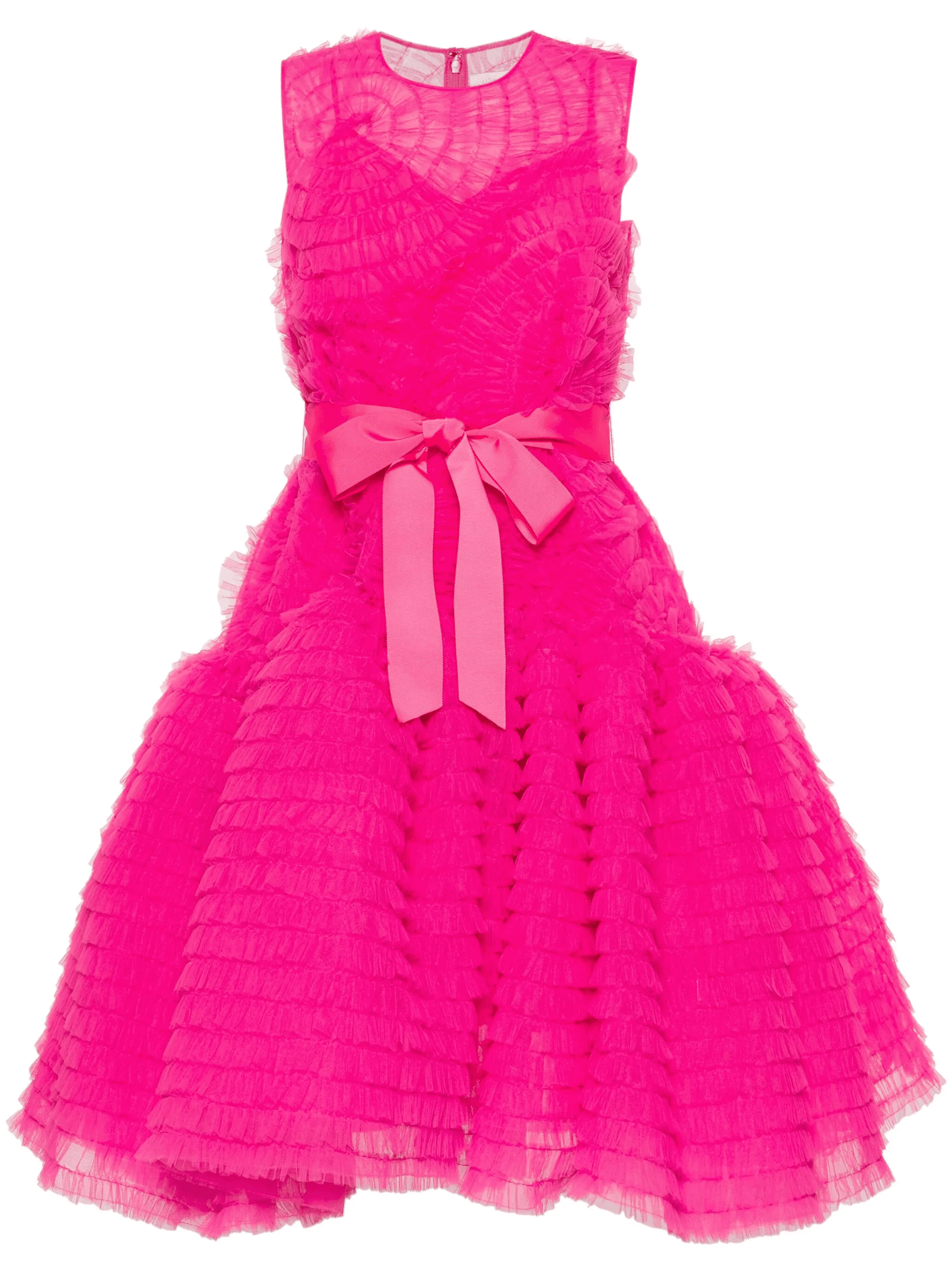 ruffled tulle midi dress - Image 1