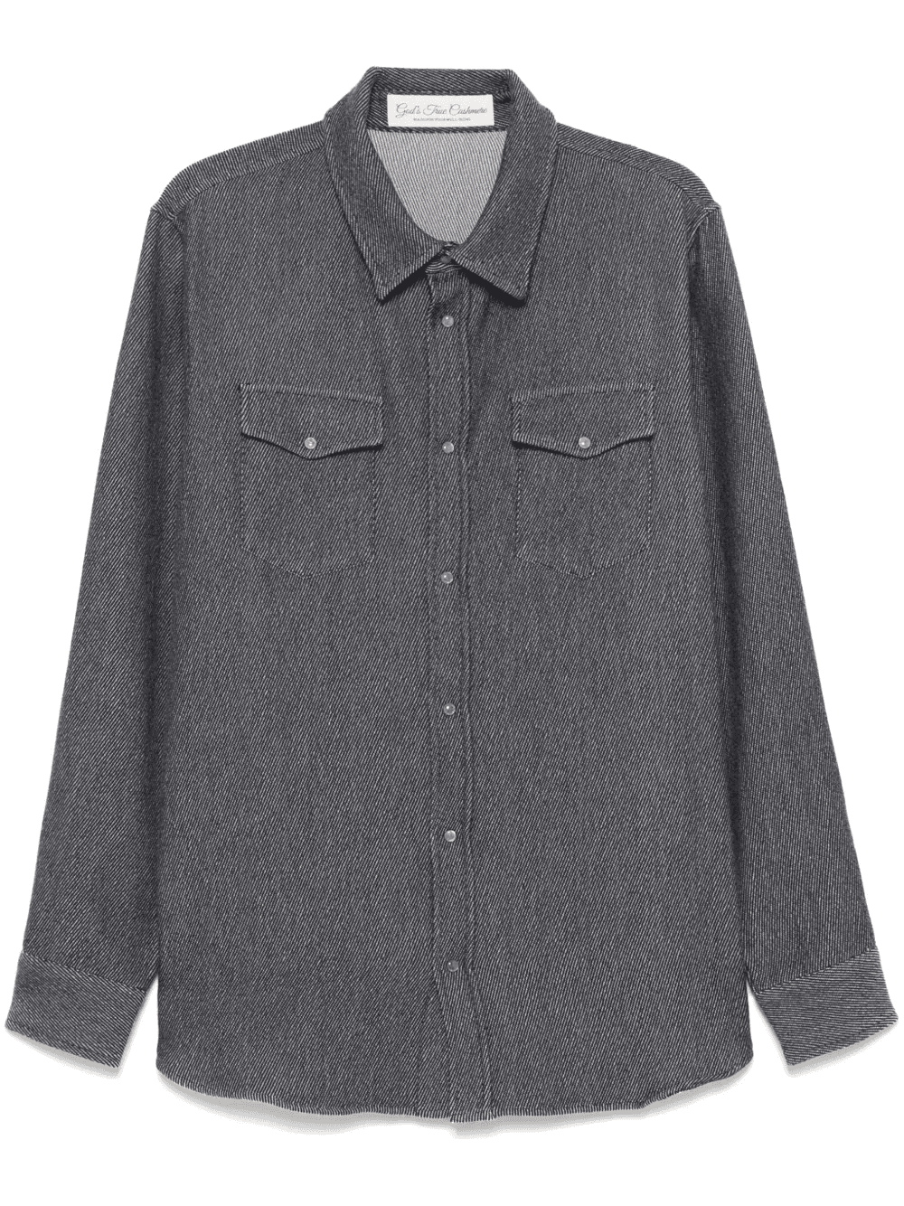 denim cashmere shirt - Image 1