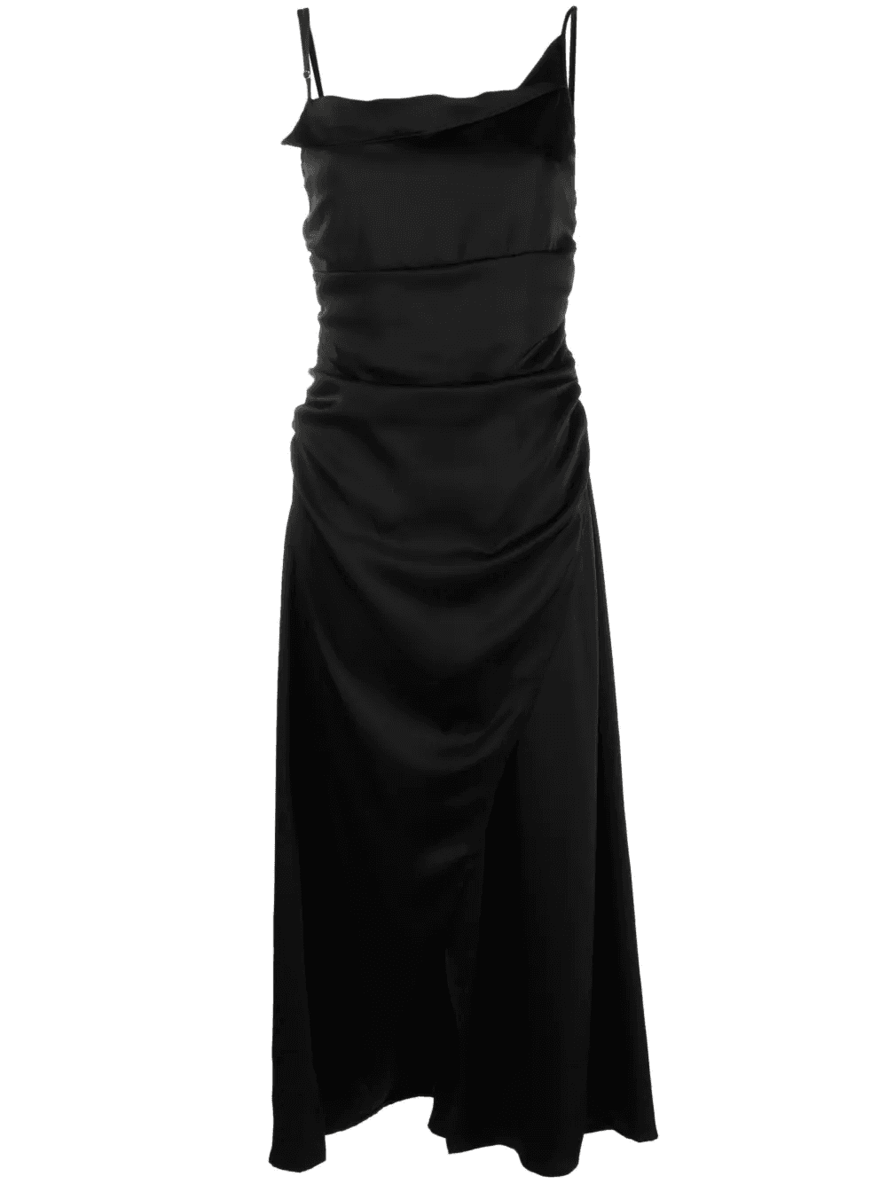 satin-finish ruched dress - Image 1