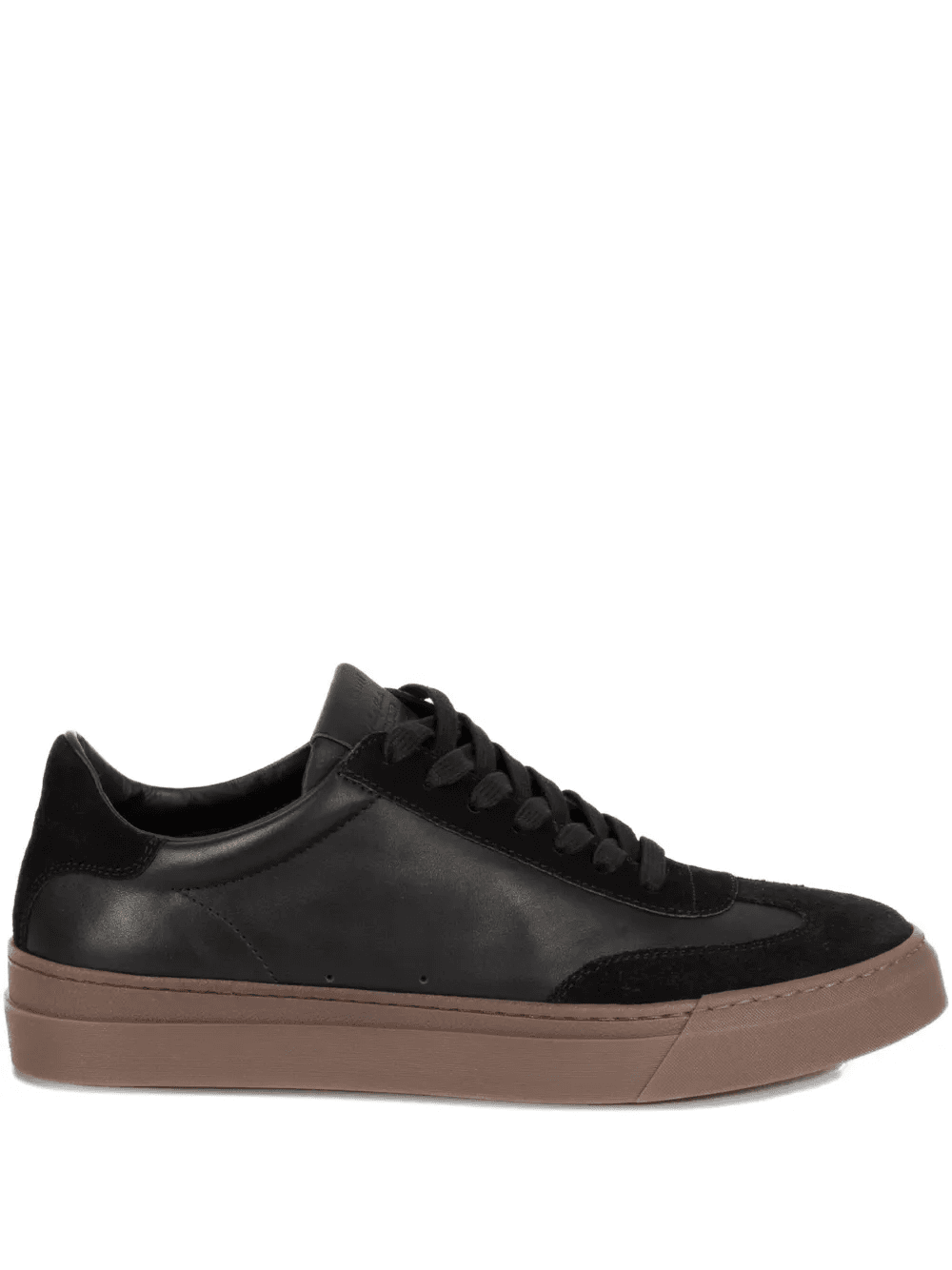 panelled leather sneakers - Image 1