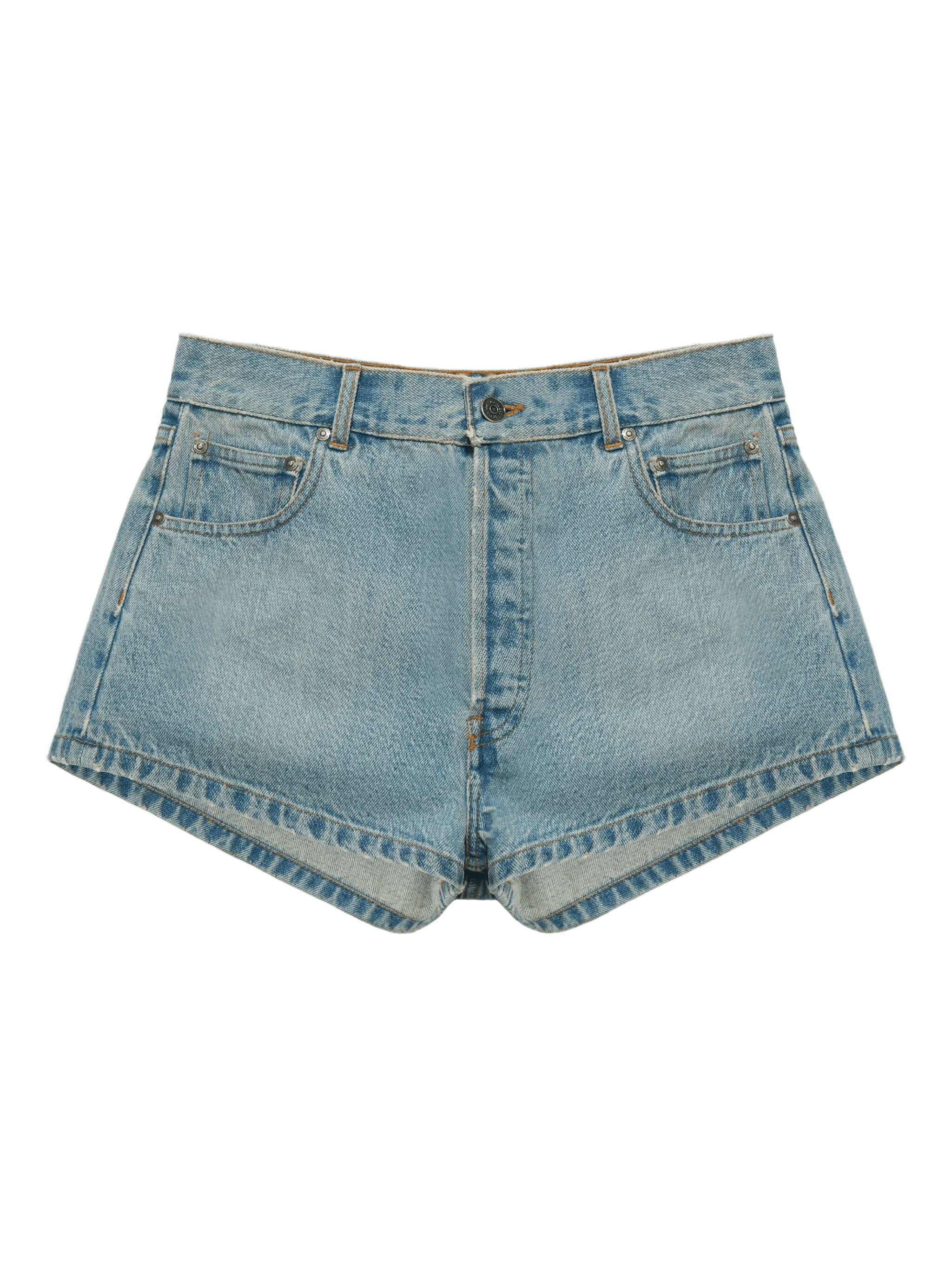 denim mini shorts - Image 1
