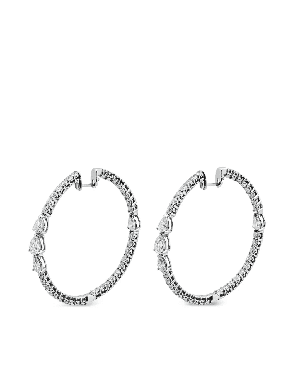 18kt white gold diamond earrings - Image 1